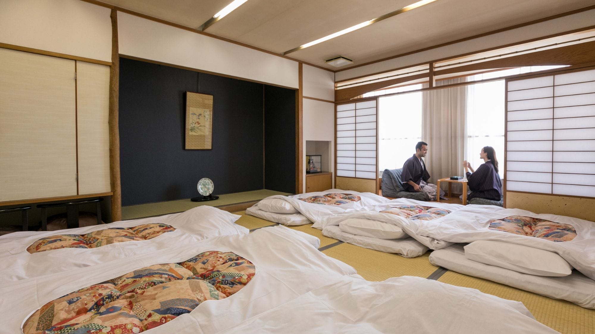 ◆ Kamar bergaya Jepang Meitei Besar | Gambar kamar tamu saat waktu tidur