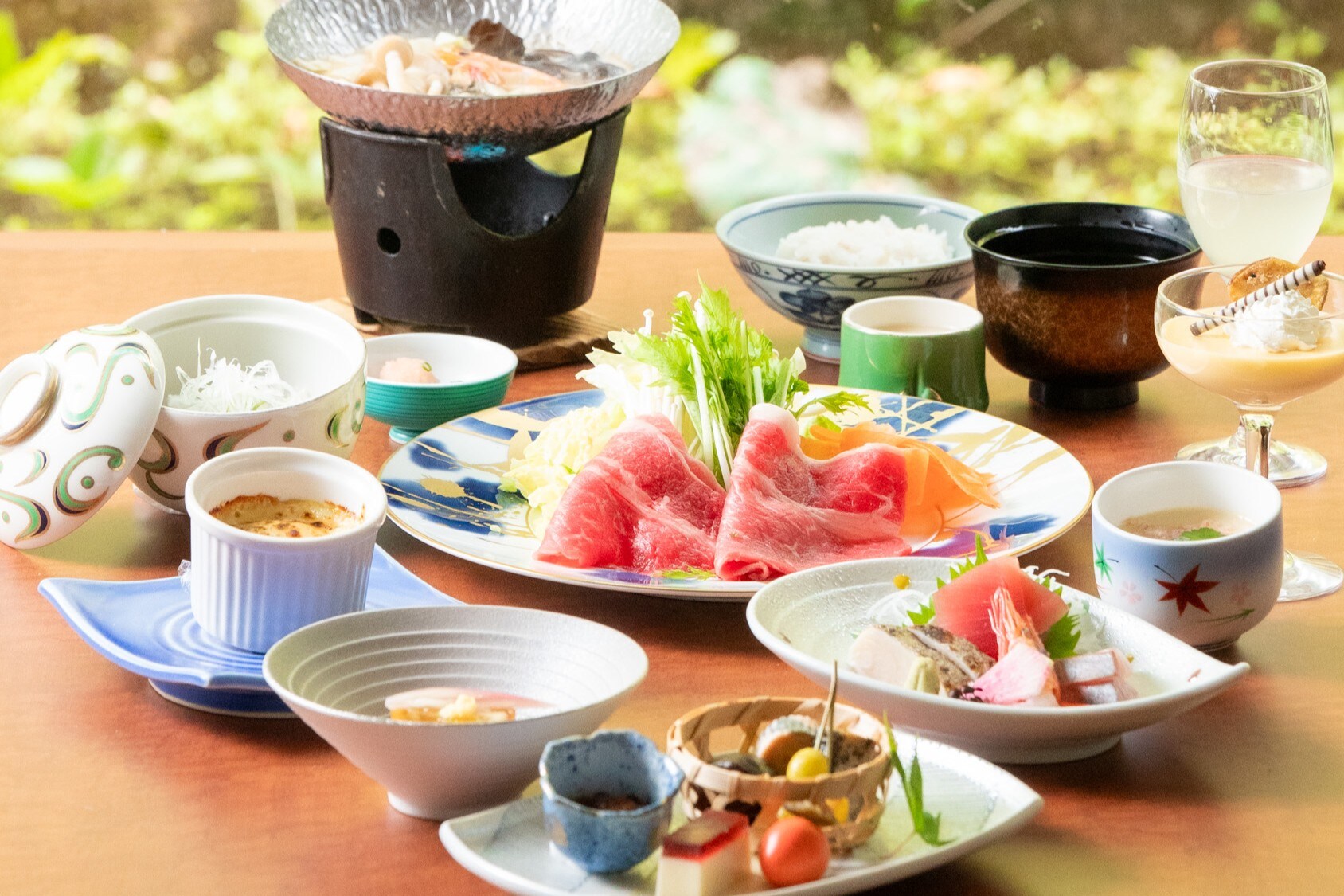 [Example of a creative kaiseki meal]