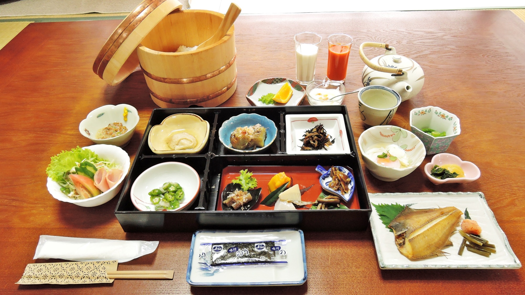 * 【요리】 아침 식사 일례입니다. 오반자 듬뿍 ♪ 여장 특제 볼륨 일본식 아침 식사를 부디!