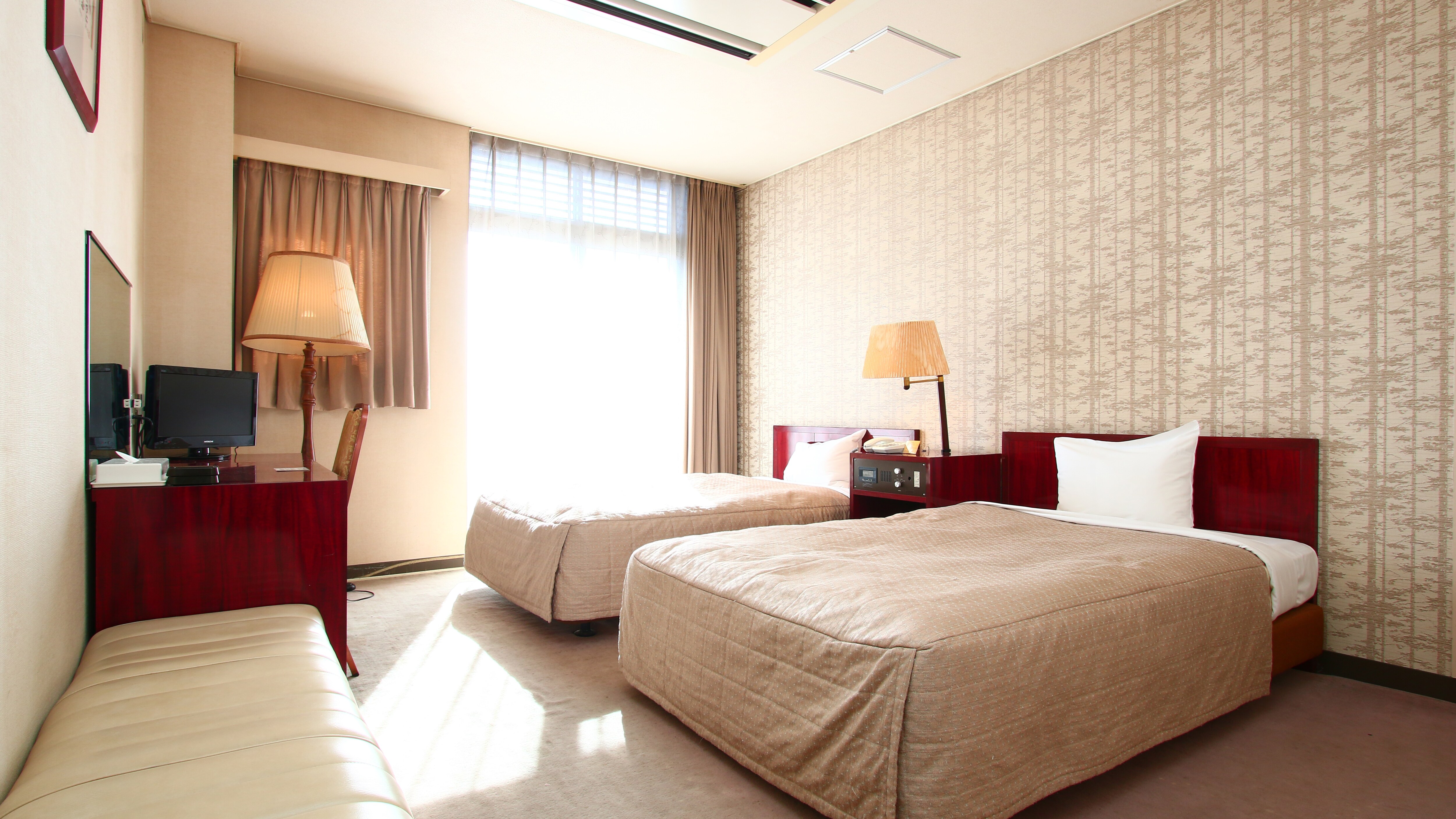 ■Kamar twin■Dapat digunakan oleh teman, pasangan, atau keluarga.