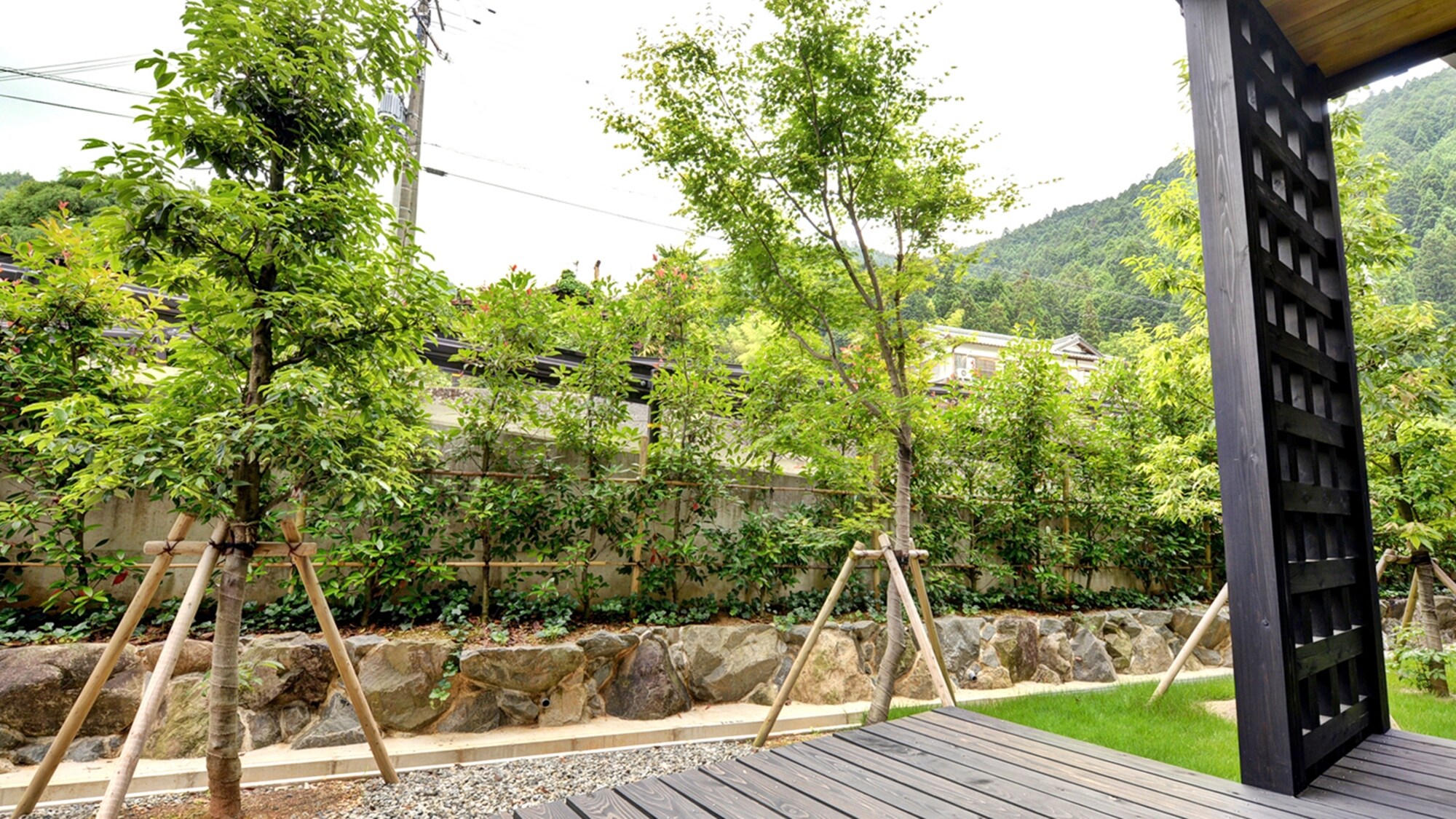 1st floor wooden deck
