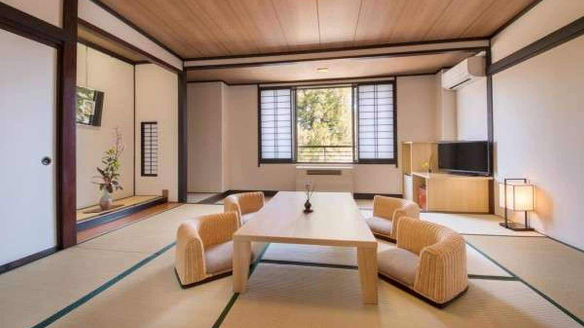 Renewal in 2015 ★ Japanese modern 10 tatami + 6 tatami twin room (10 tatami room) ★
