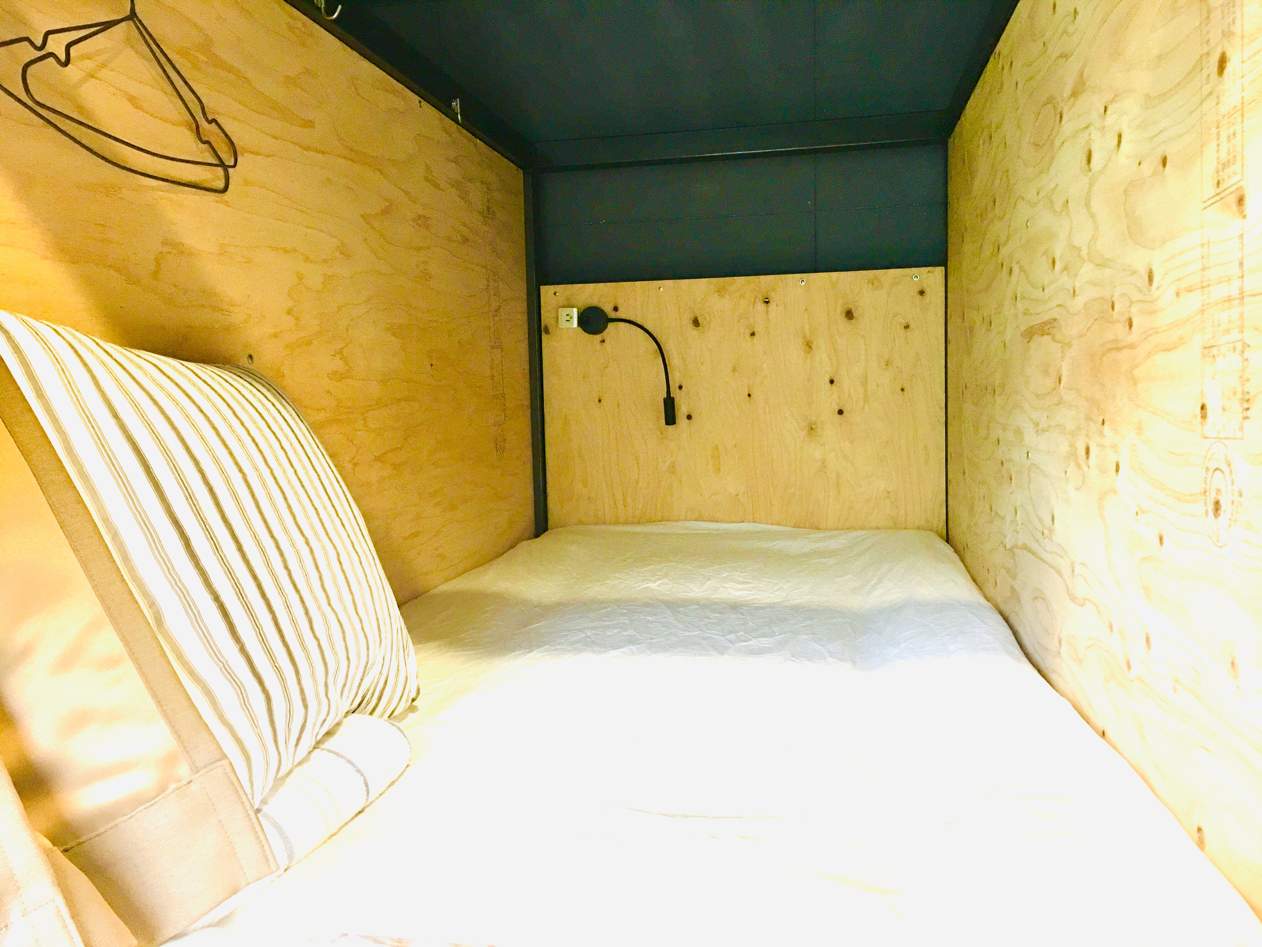 Custom-made steel frame bed with 10cm urethane mattress