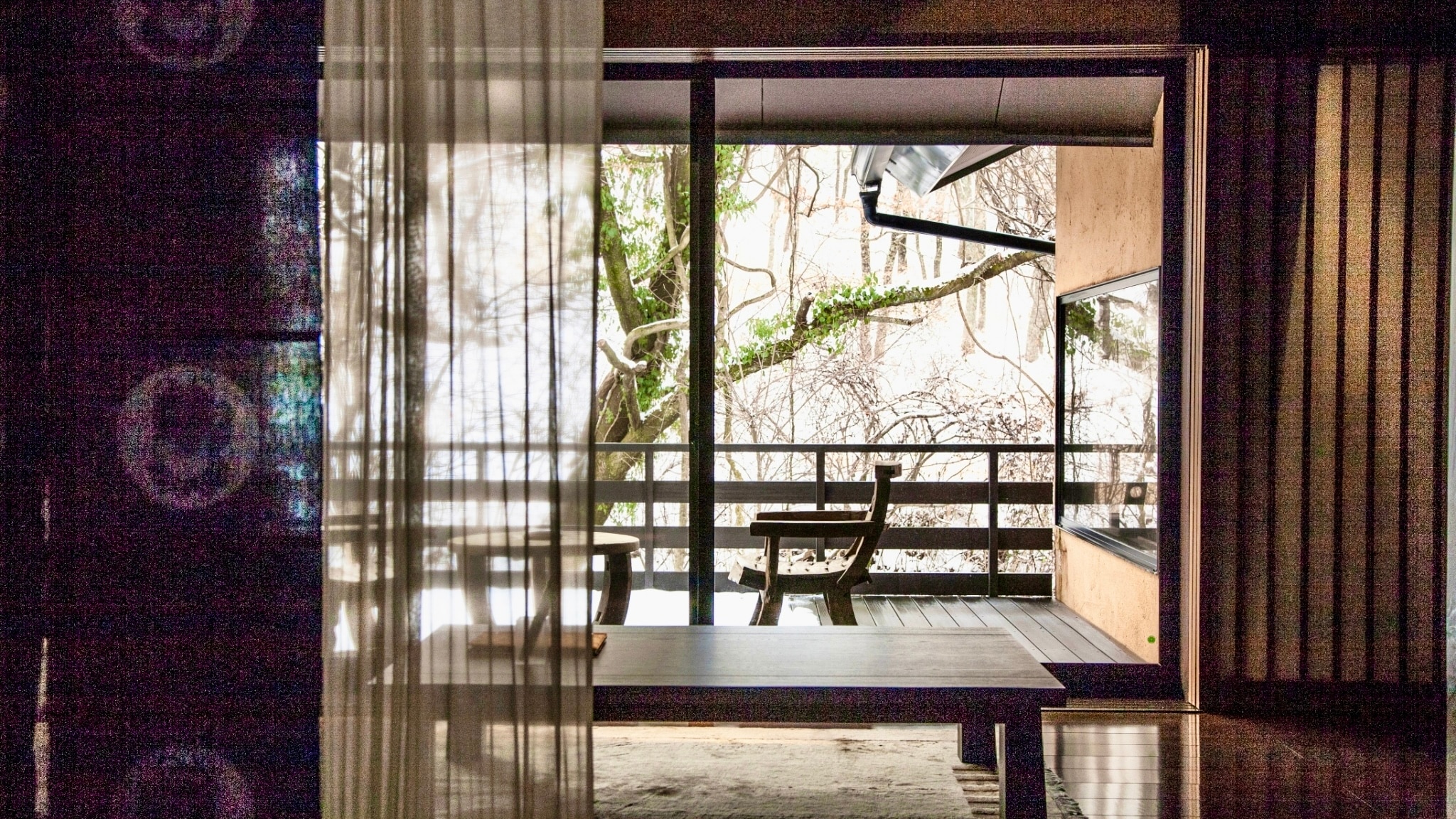 [Special Western-style twin room] With free-flowing hot spring water/semi-open-air bath - Nagaya Kaze Annex -