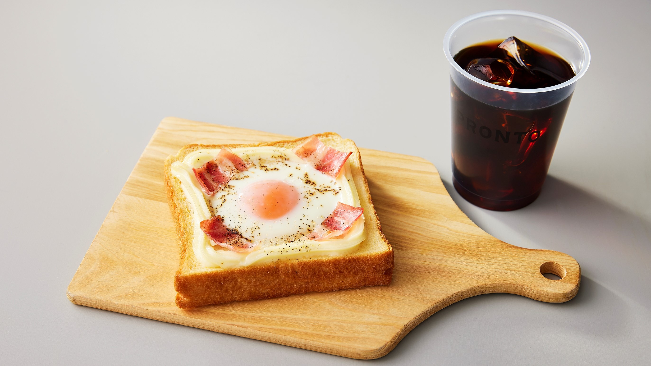 An example of the breakfast menu: Asago bread set
