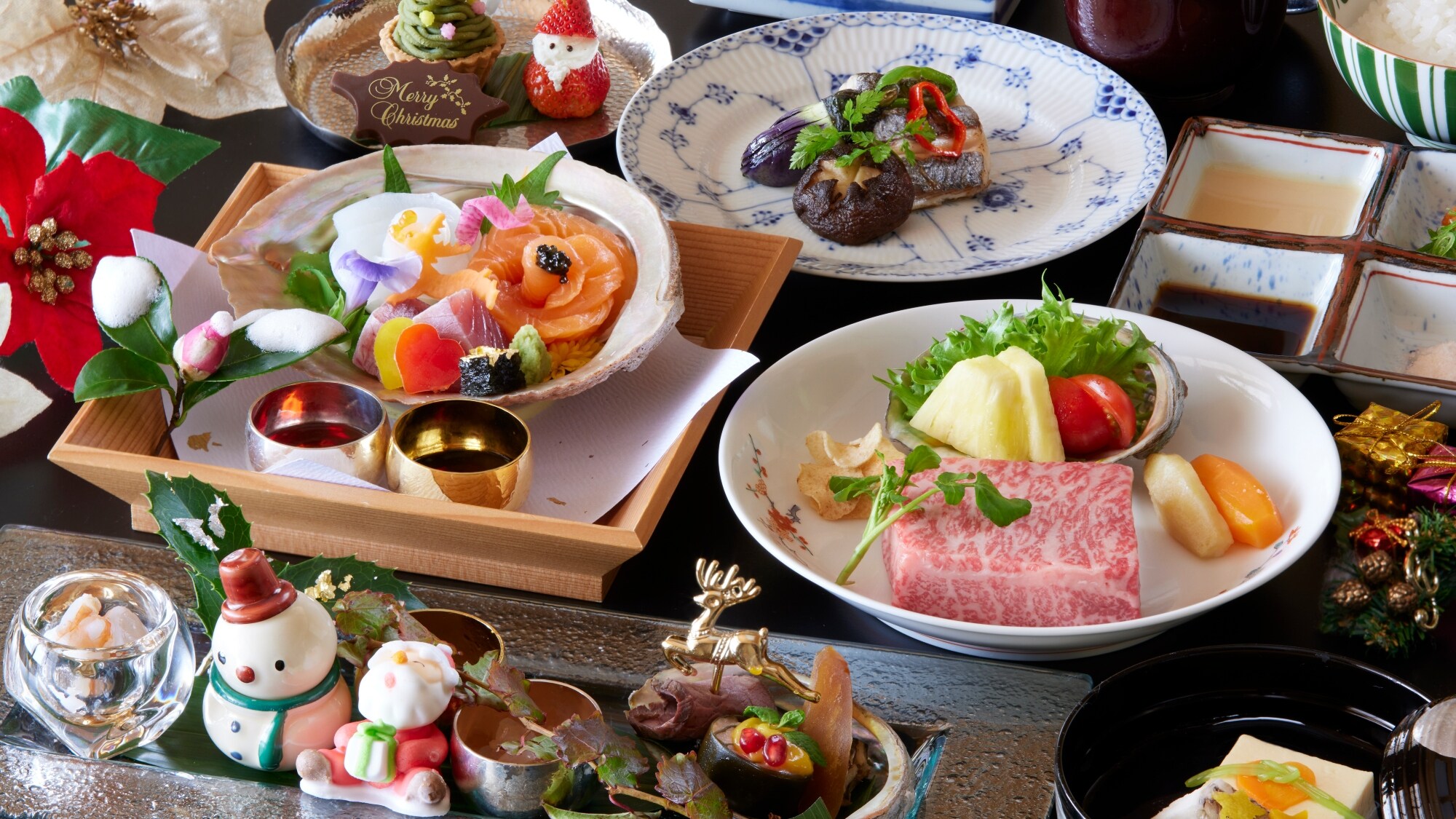 【ご夕食】吉翠亭「クリスマスステーキ懐石」12/13～12/25（※イメージ）