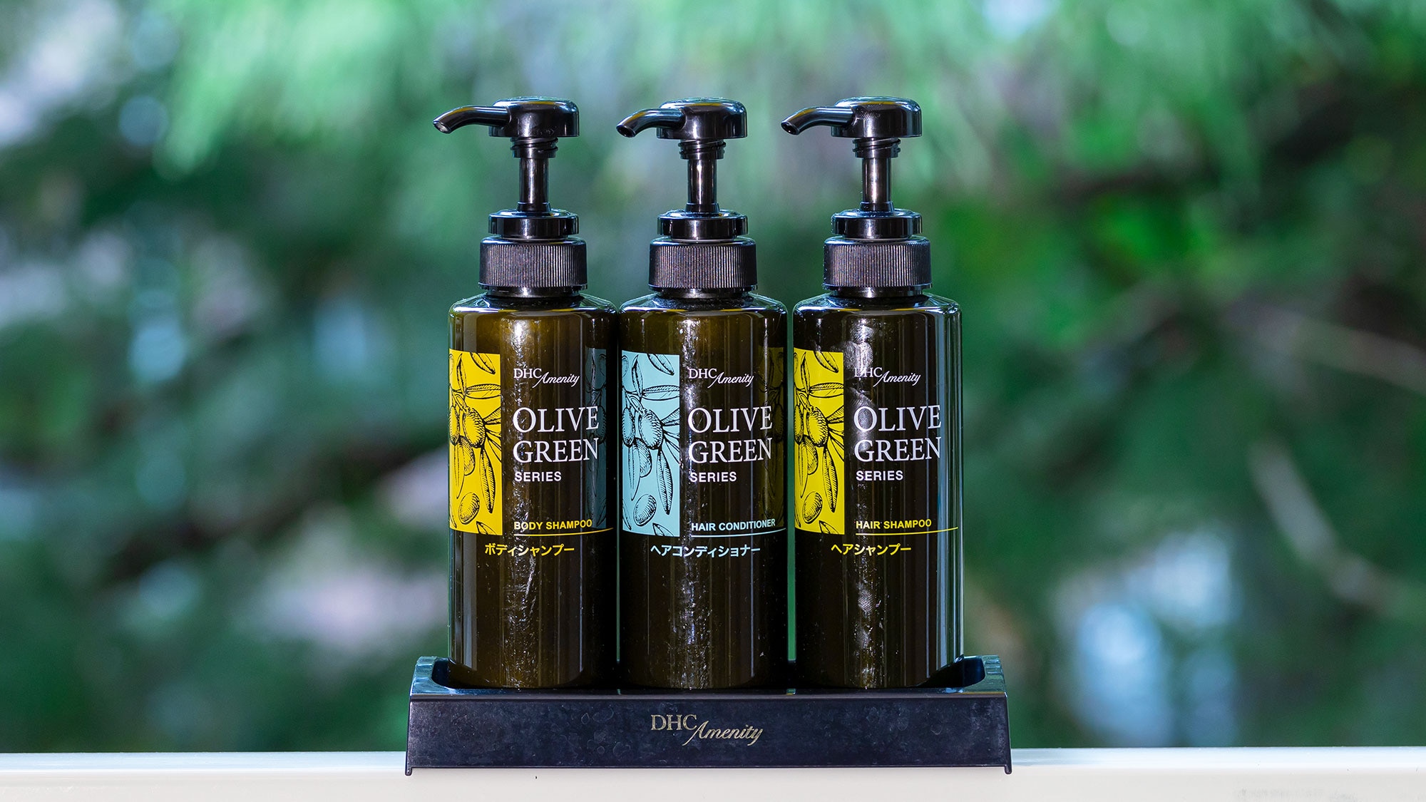 [Common facilities] Bathroom amenities include the DHC Olive Green series, which contains concentrated olive leaf extract.