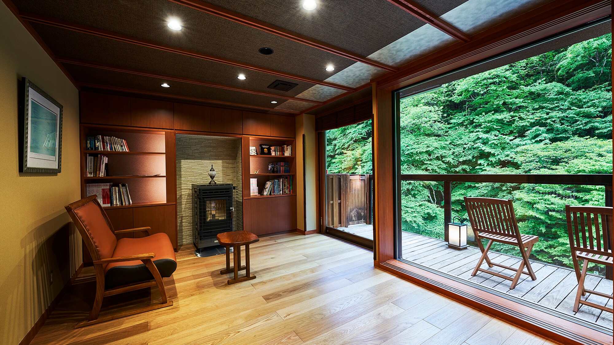 You can feel the change of seasons from the lounge.
