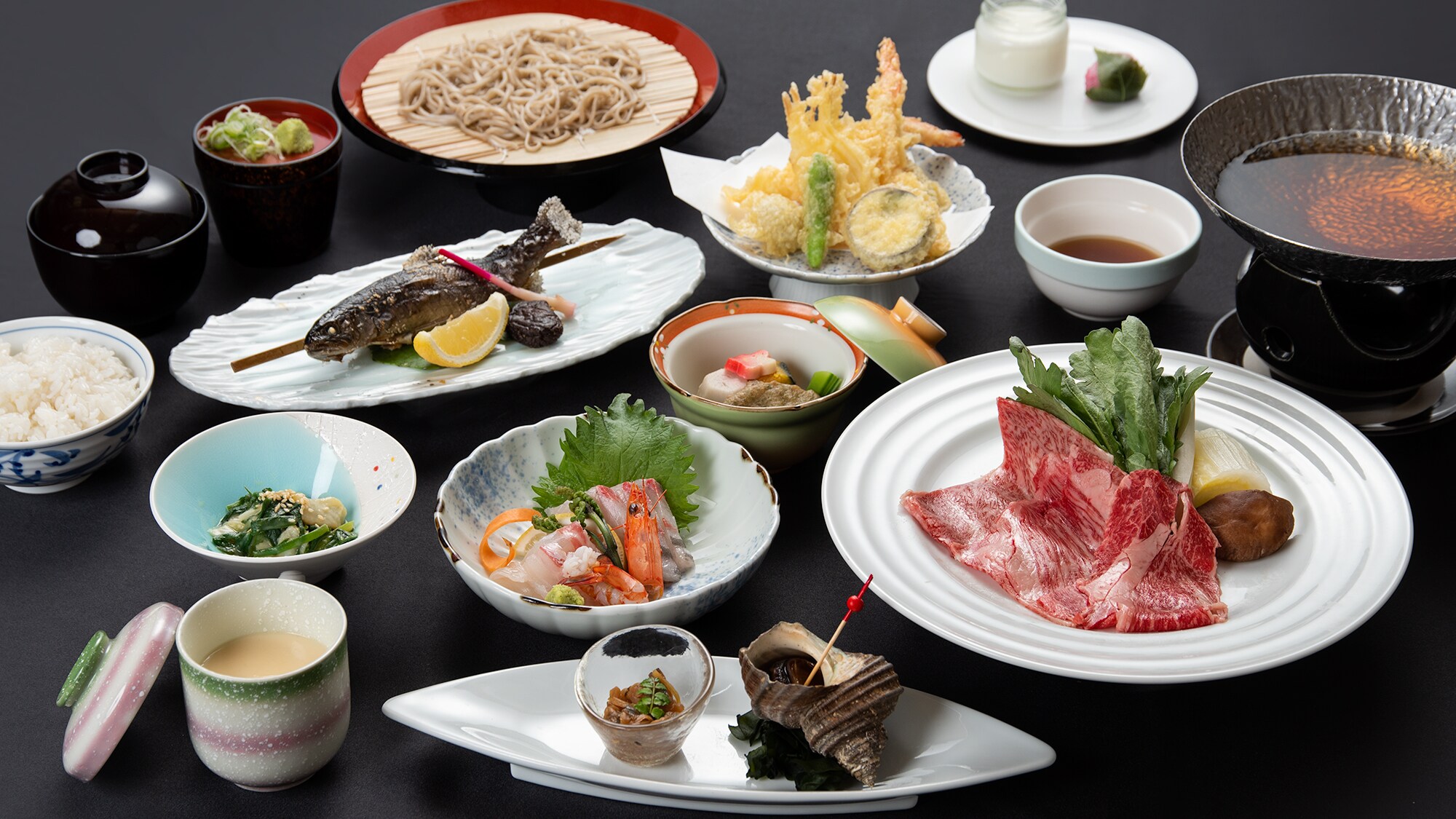 *[Dinner example/Special Kaiseki] This is our proud Kaiseki course meal, which uses plenty of ingredients from Bungotakada and will satisfy you with both quality and quantity.