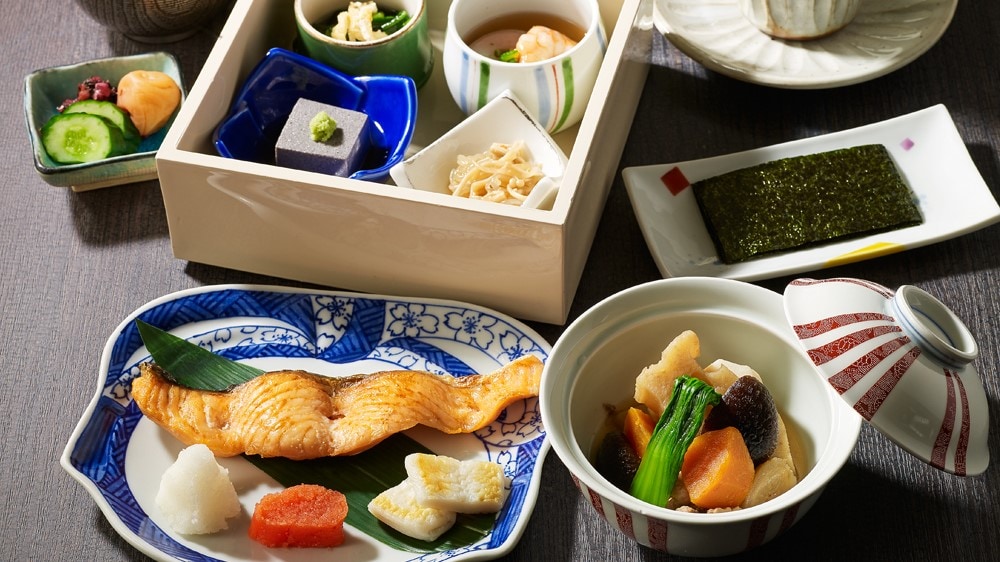 Japanese cuisine Shibazakura (B1) breakfast "Japanese breakfast set" (image)