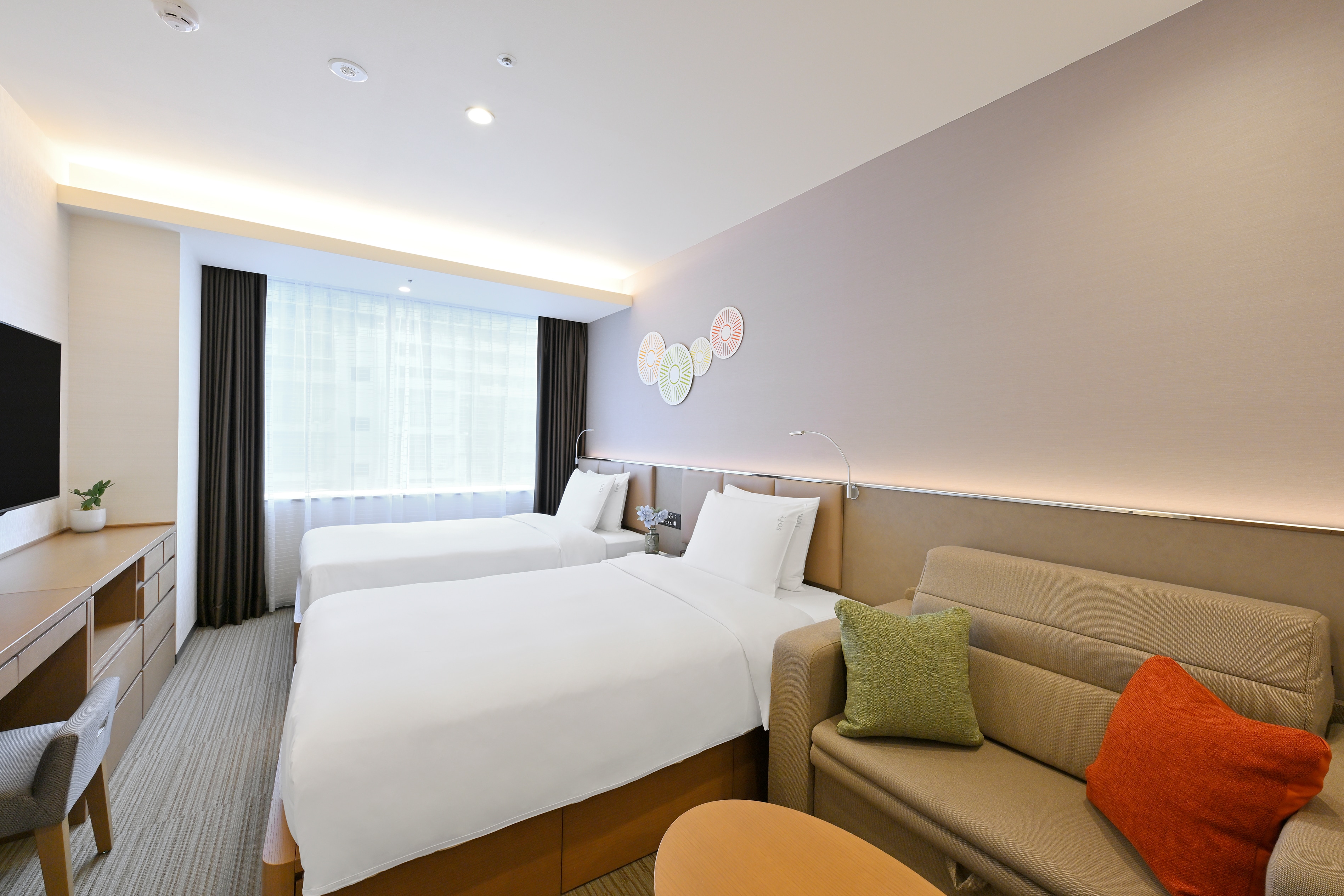 30㎡ Studio suite 2 giường đơn, bếp, máy giặt/máy sấy, phòng tắm có khu vực giặt giũ