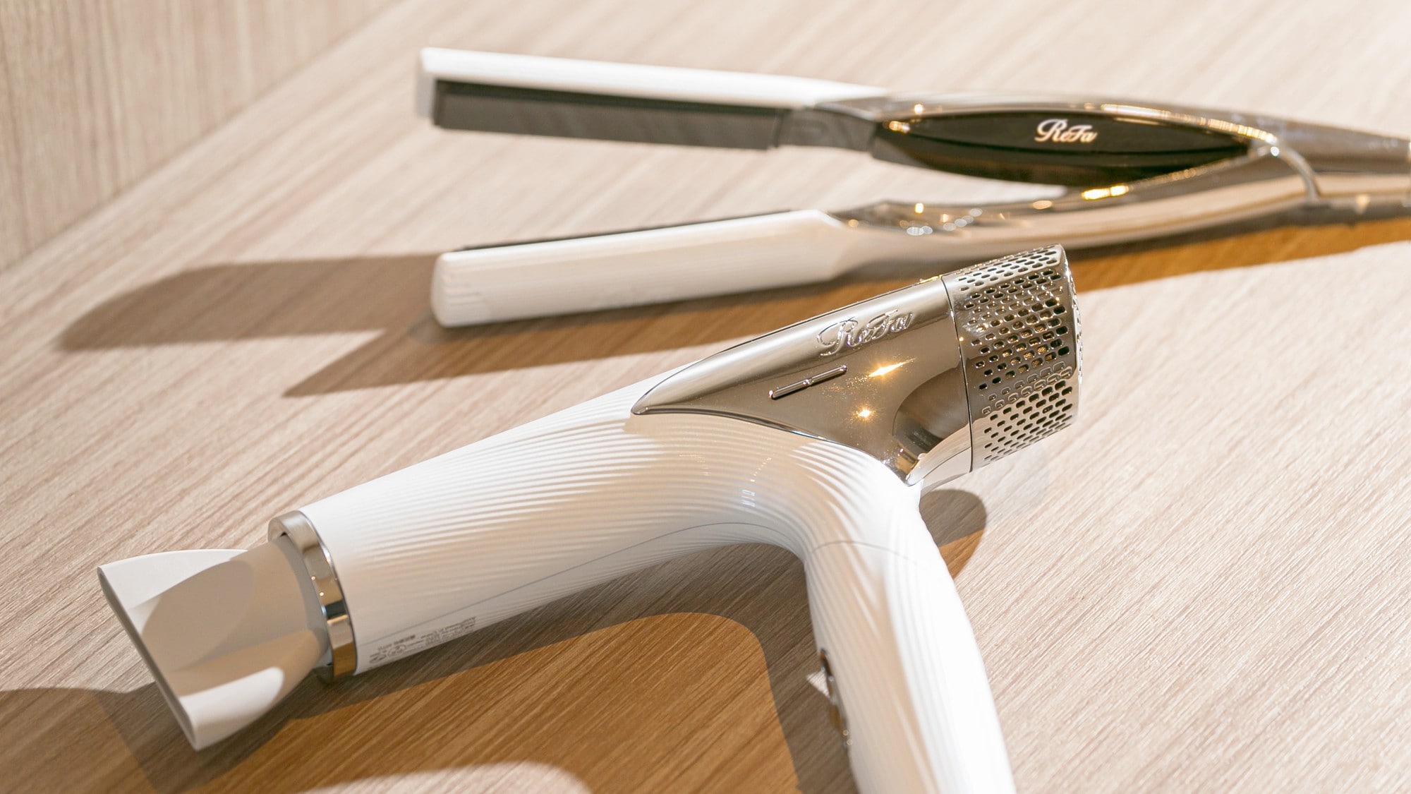 ReFa hair dryer and hair iron