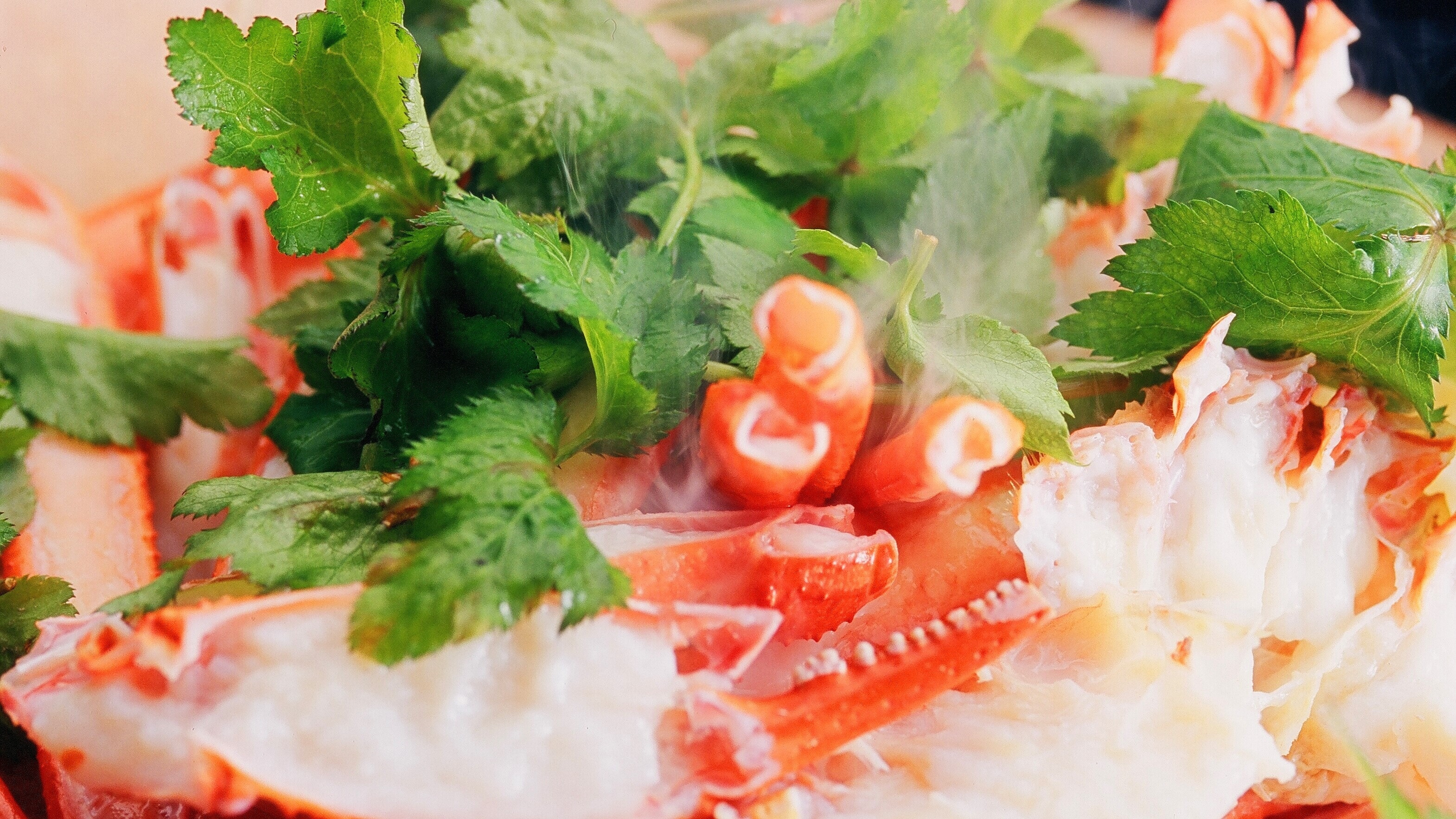 "Kami crab chirinabe" with native trefoil