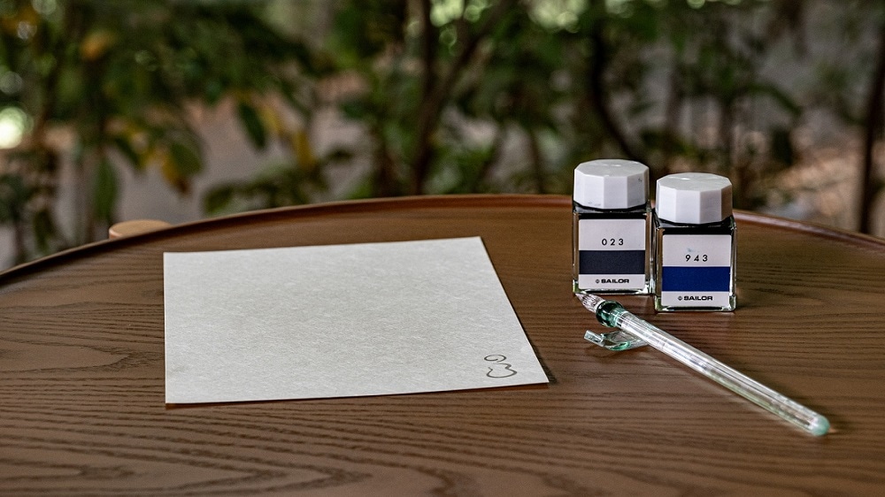 [Room amenities (Kasuien)] Glass pen and ink