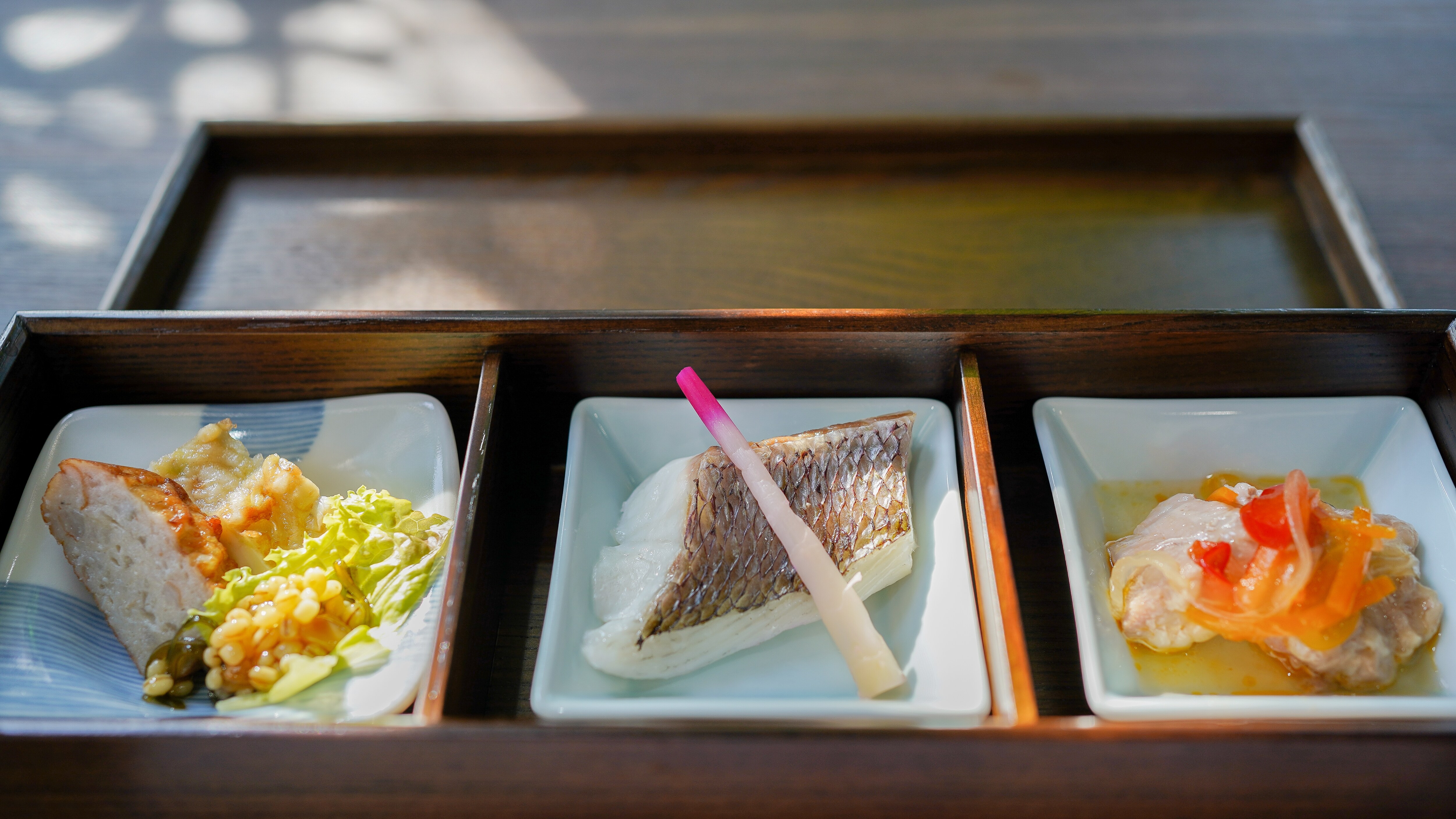 The breakfast uses ingredients from Nagasaki. Eating local foods will invigorate your body and mind.