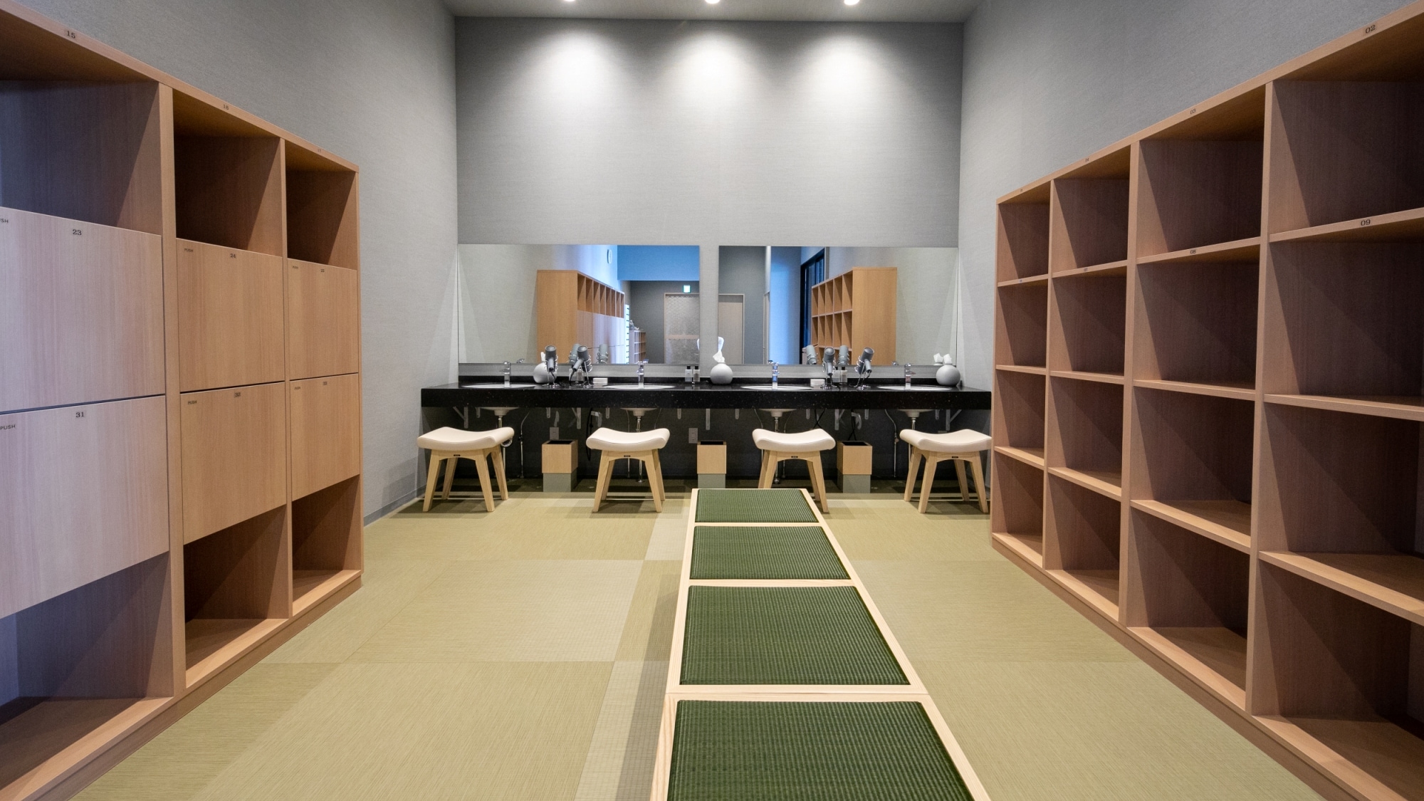 Large public bath Dressing room