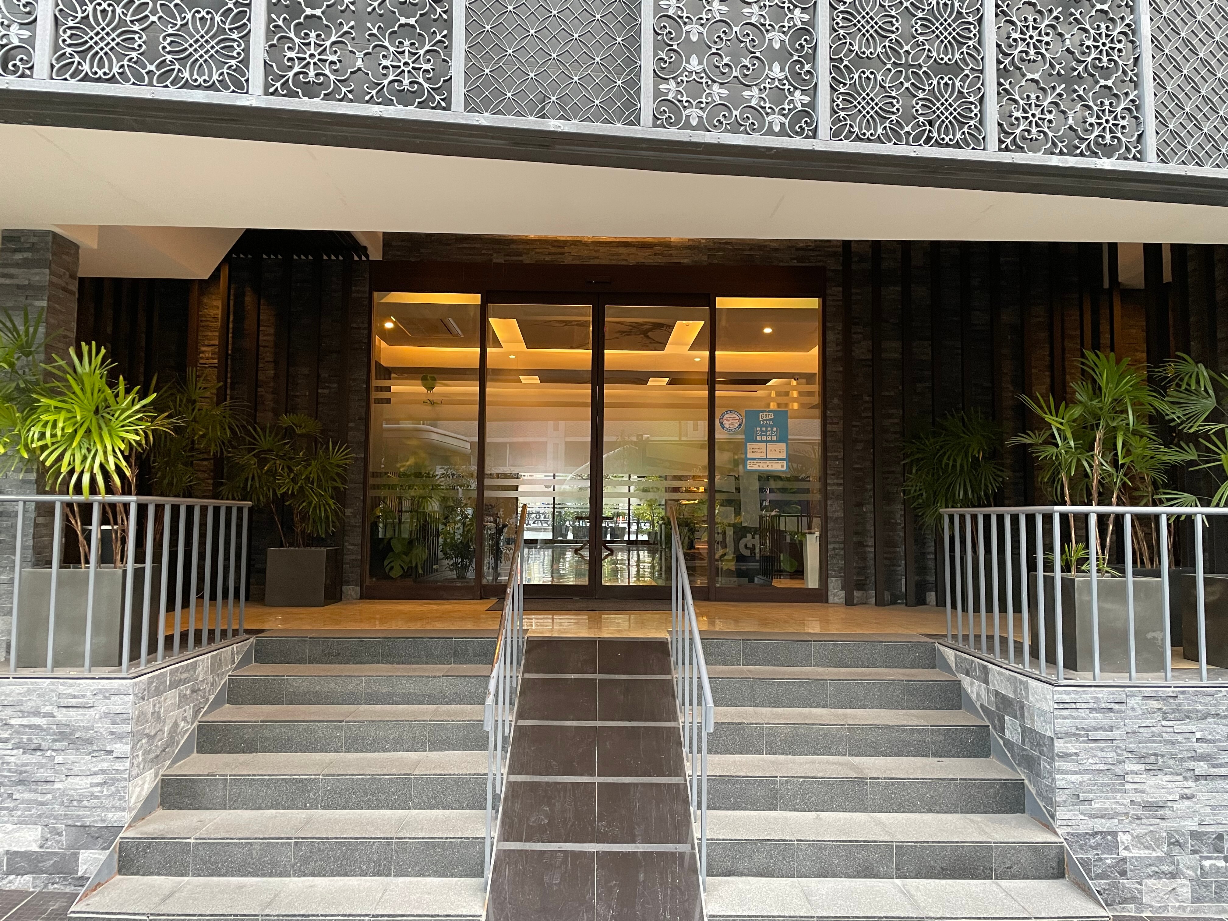 West side of entrance