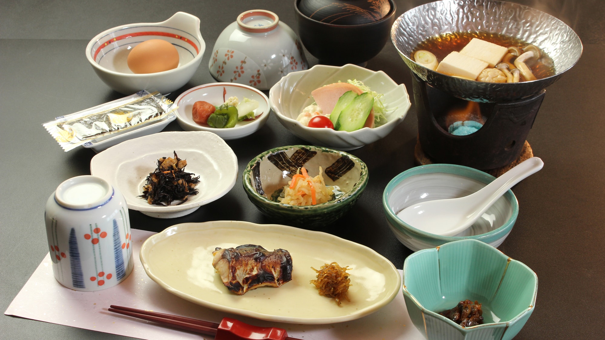 A warm and comforting Japanese breakfast♪
