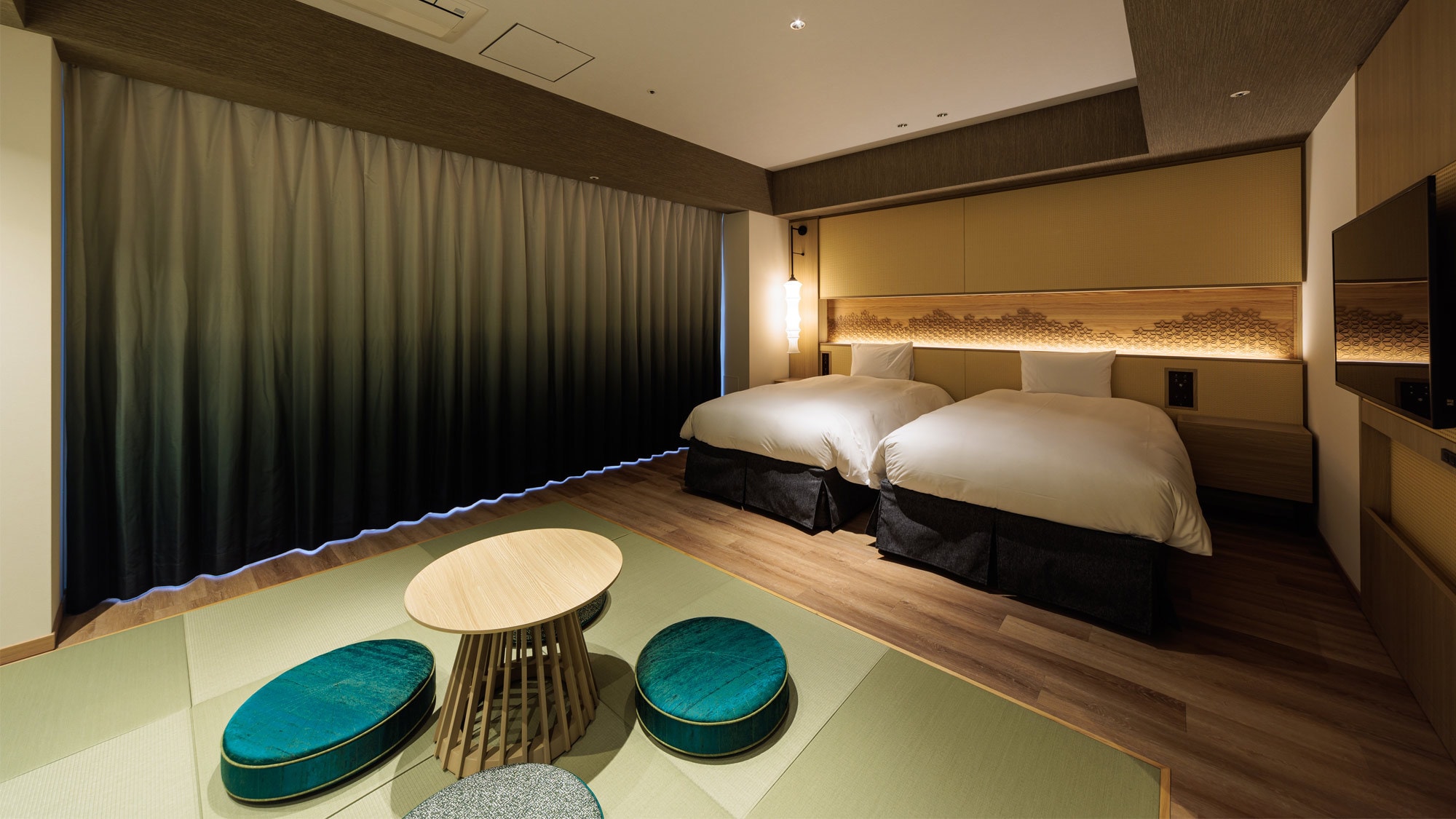 [Sorakan Premium Standard (Mountain side) Example] 36 square meters / Capacity 4 people / 2 beds + futon / Shower booth included