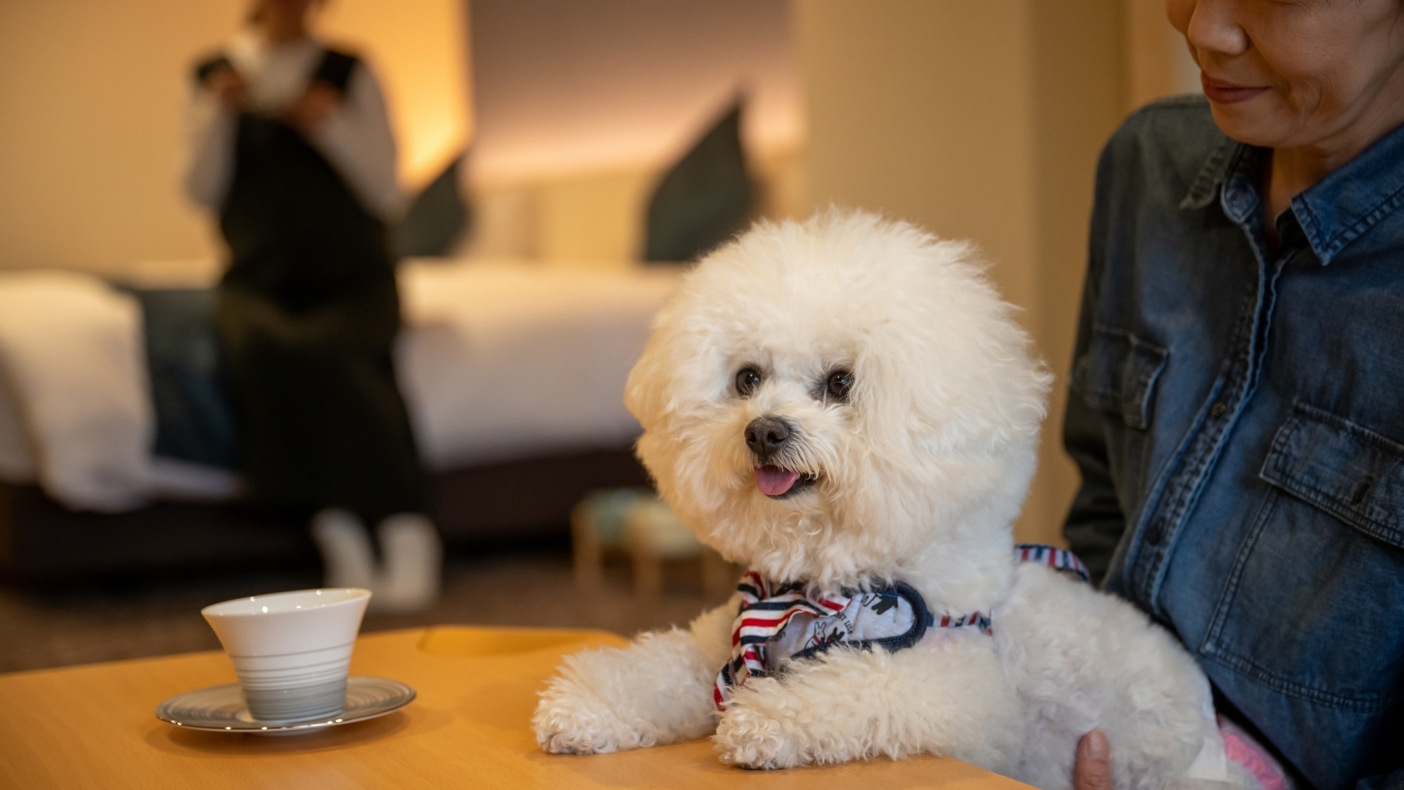 Relaxing with your dog is a happy time.