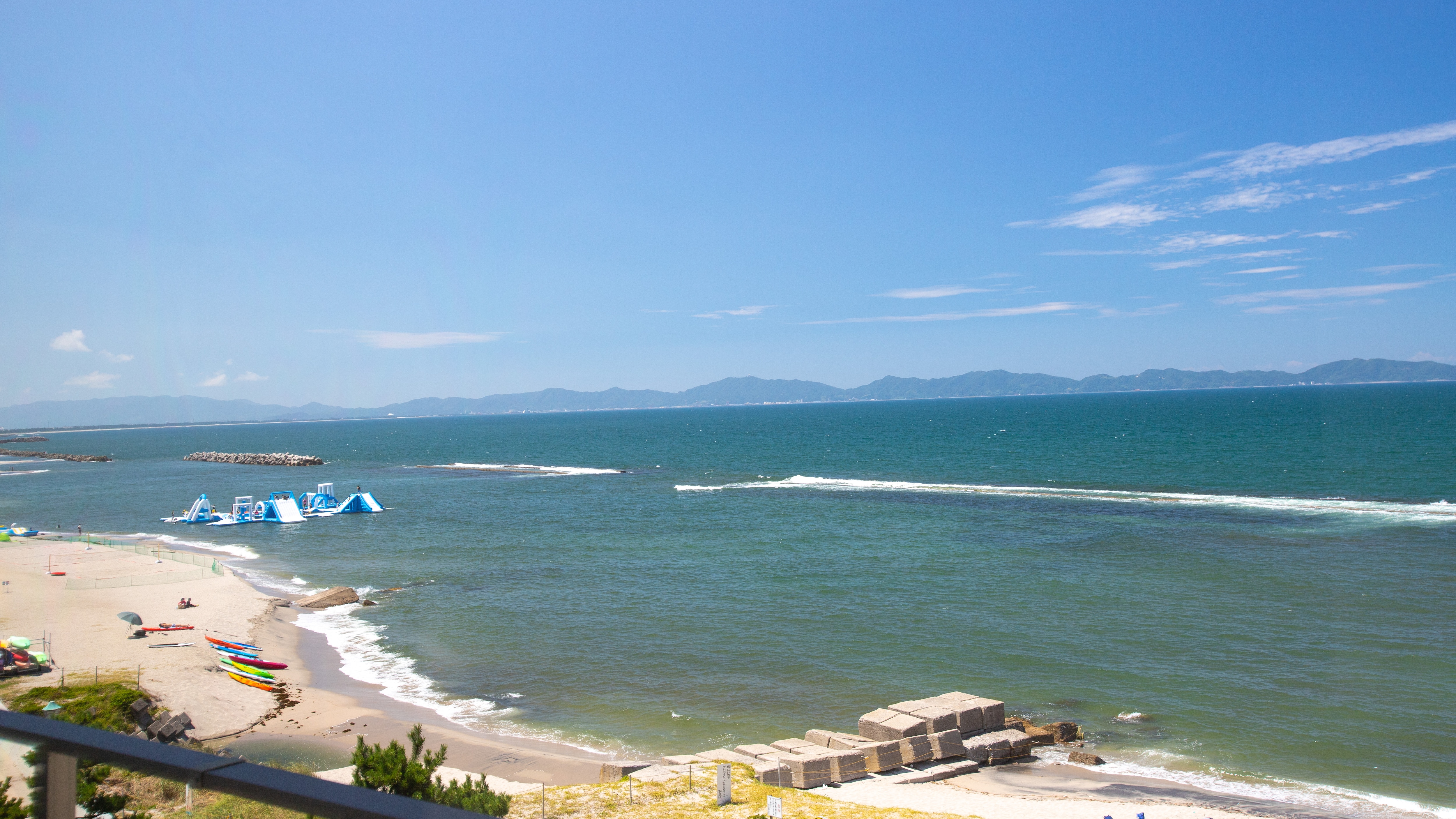 The beach seen from the room