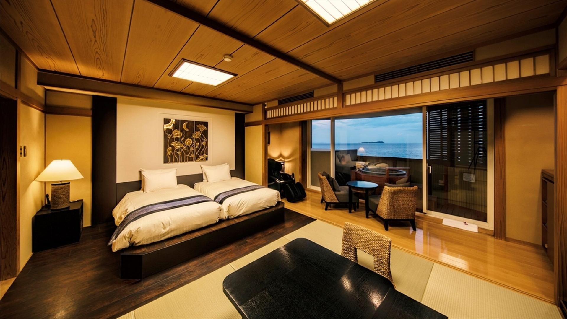 【할리우드 트윈 일본과 서양실 1 사이】 시몬스제의 침대로 쾌적한 수면을.