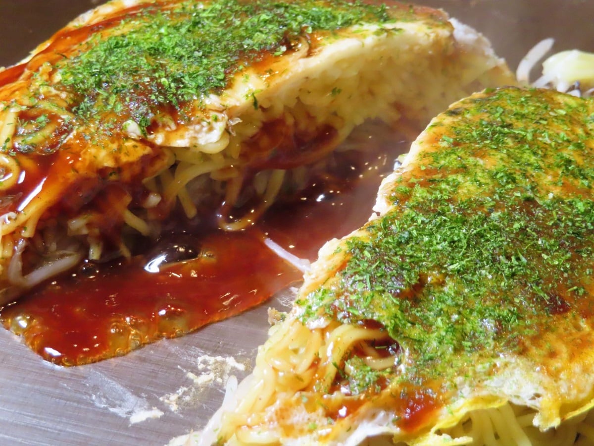 [鐵板燒美食的例子] Aki Onjuku Miyajima-an Hiroshima special okonomiyaki