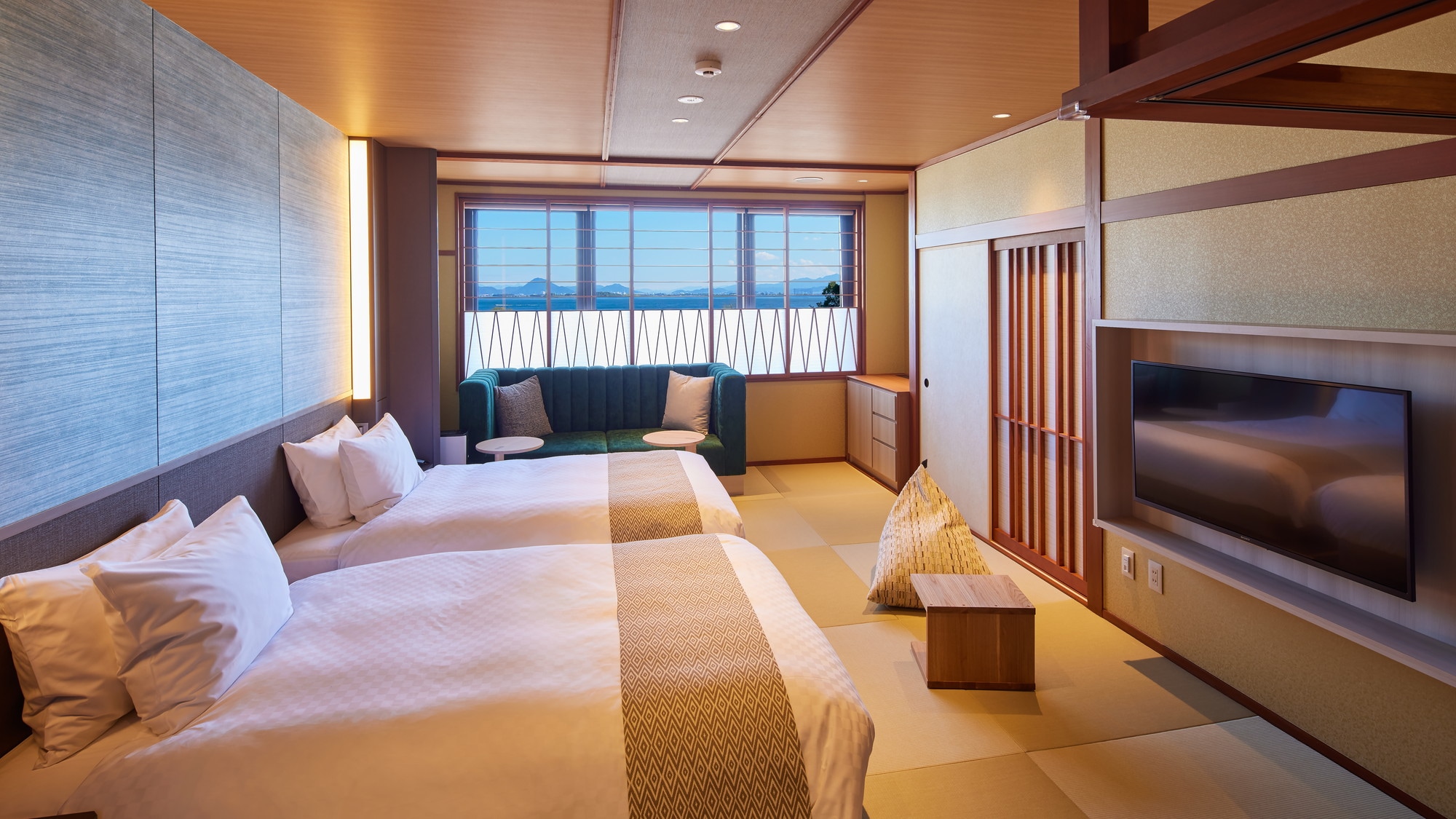 Partial view Japanese style twin room [Tsukiyomi]
