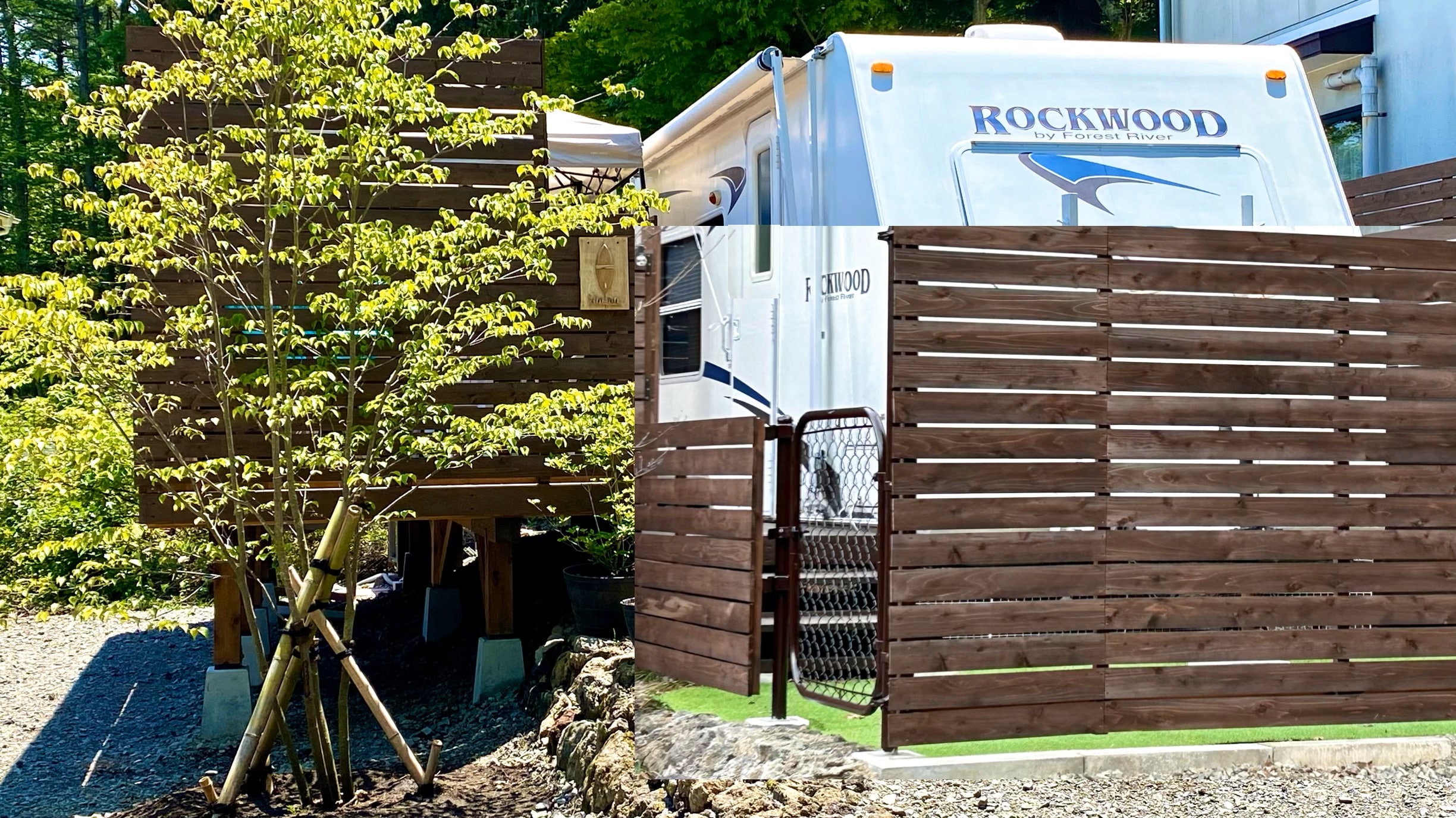 Complete with private dog garden! American trailer house♪