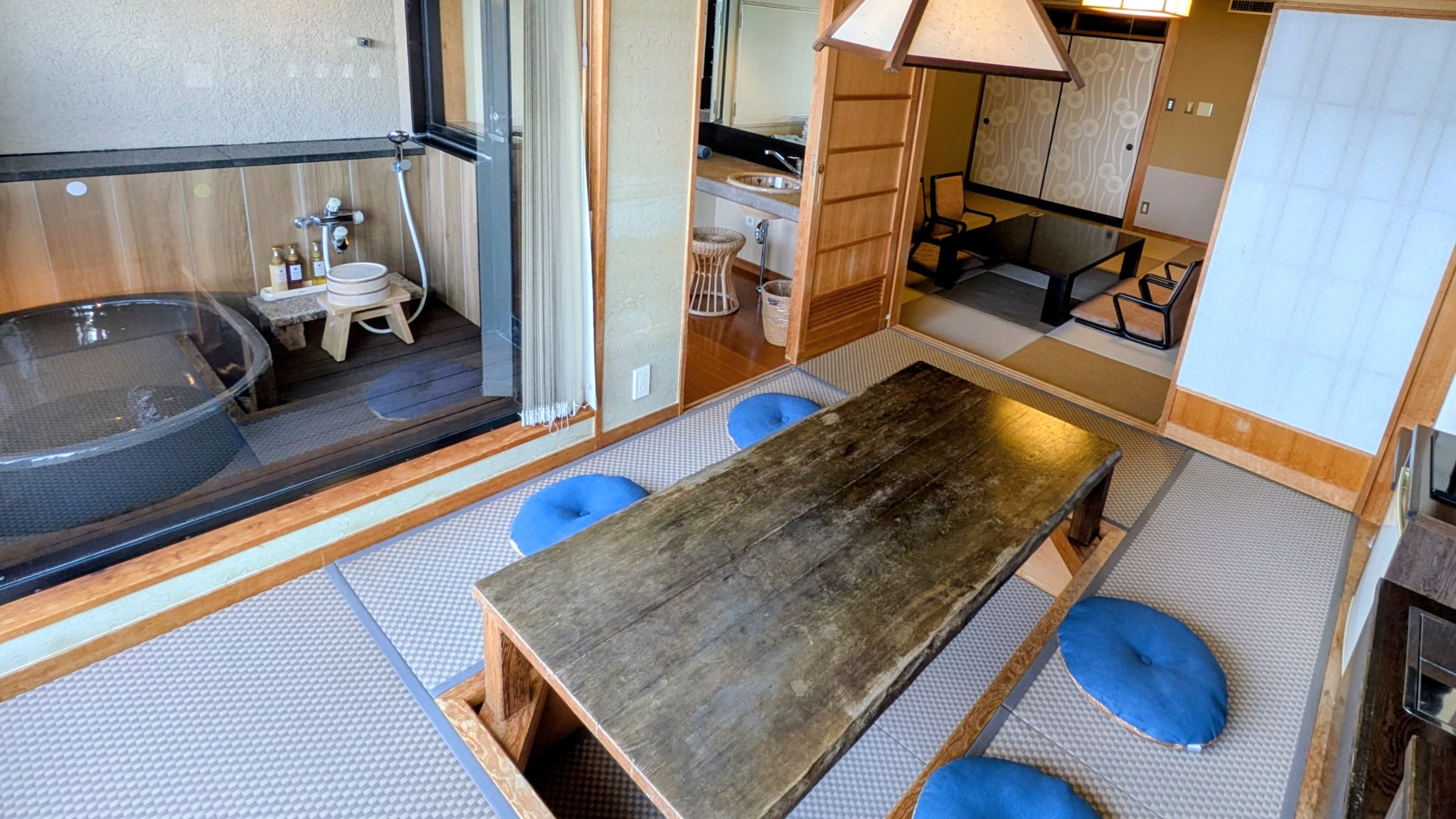 Room with open-air bath "Executive Satoyama (Japanese-style room) / Enamel bathtub" [6th-8th floor, Non-smoking] (Image)