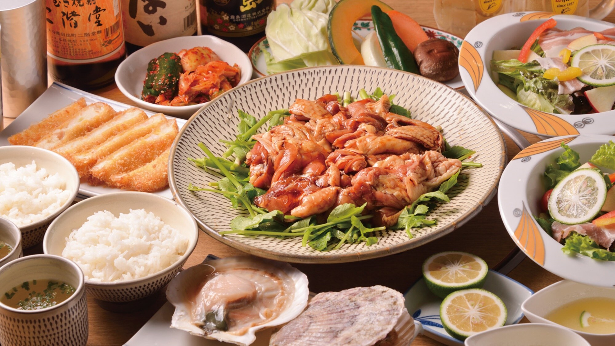【晚餐範例】大分冠雞套餐