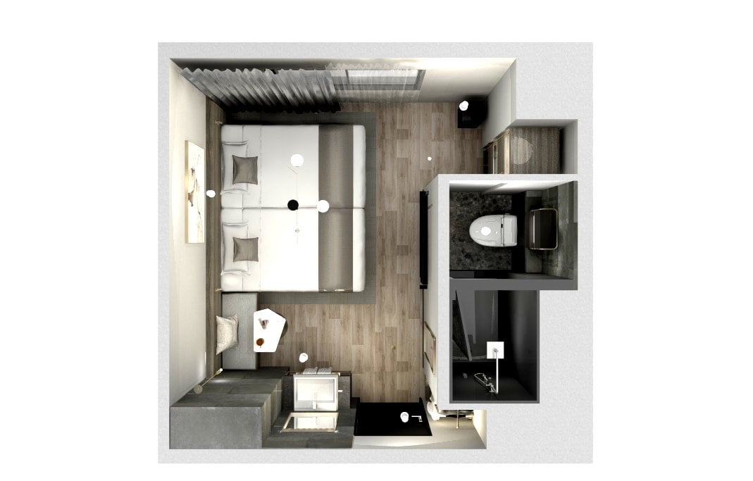 基本雙床房佈局