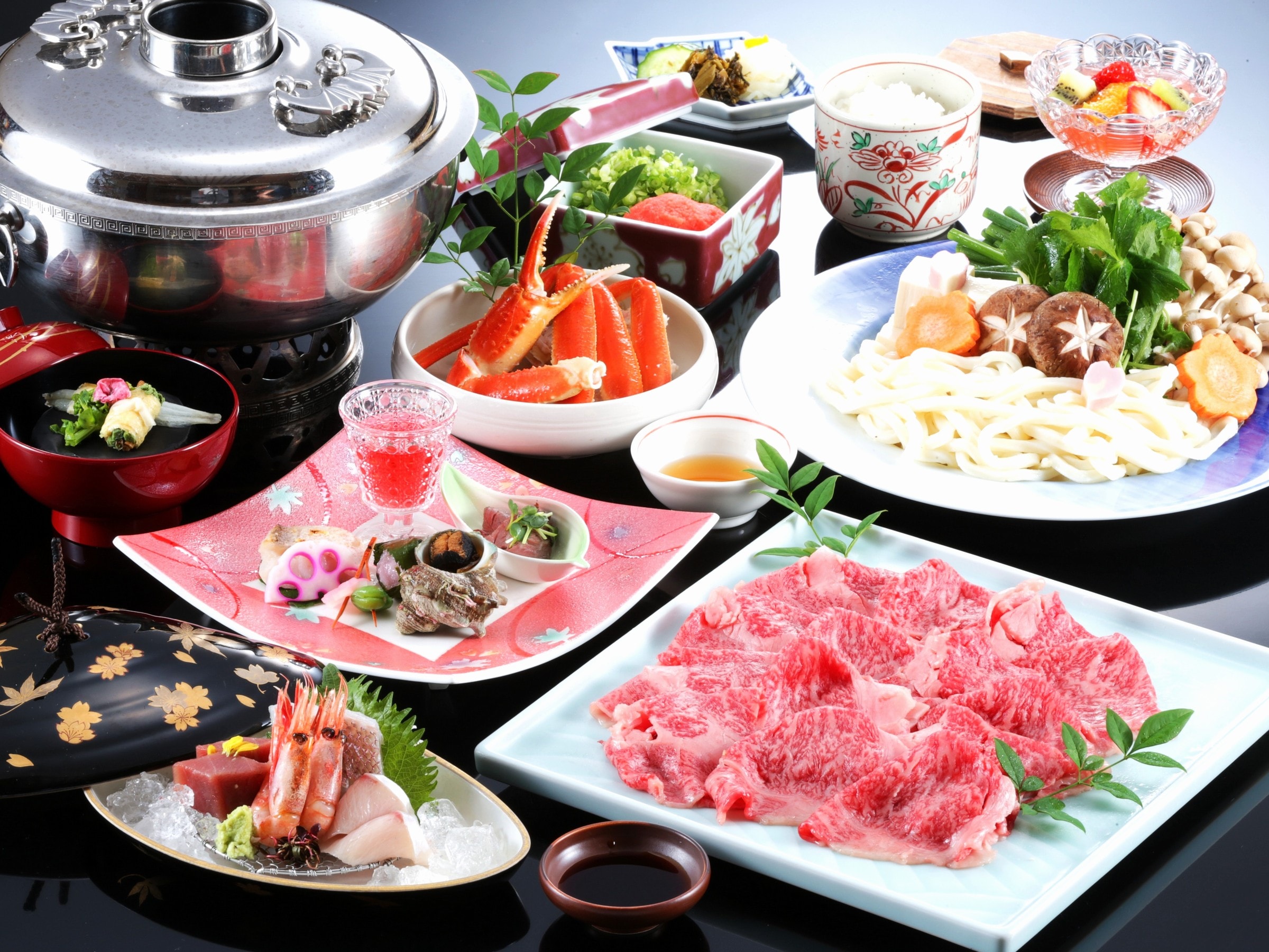 เนื้อทาจิมะ ชาบูชาบู ไคเซกิ (ตัวอย่าง)