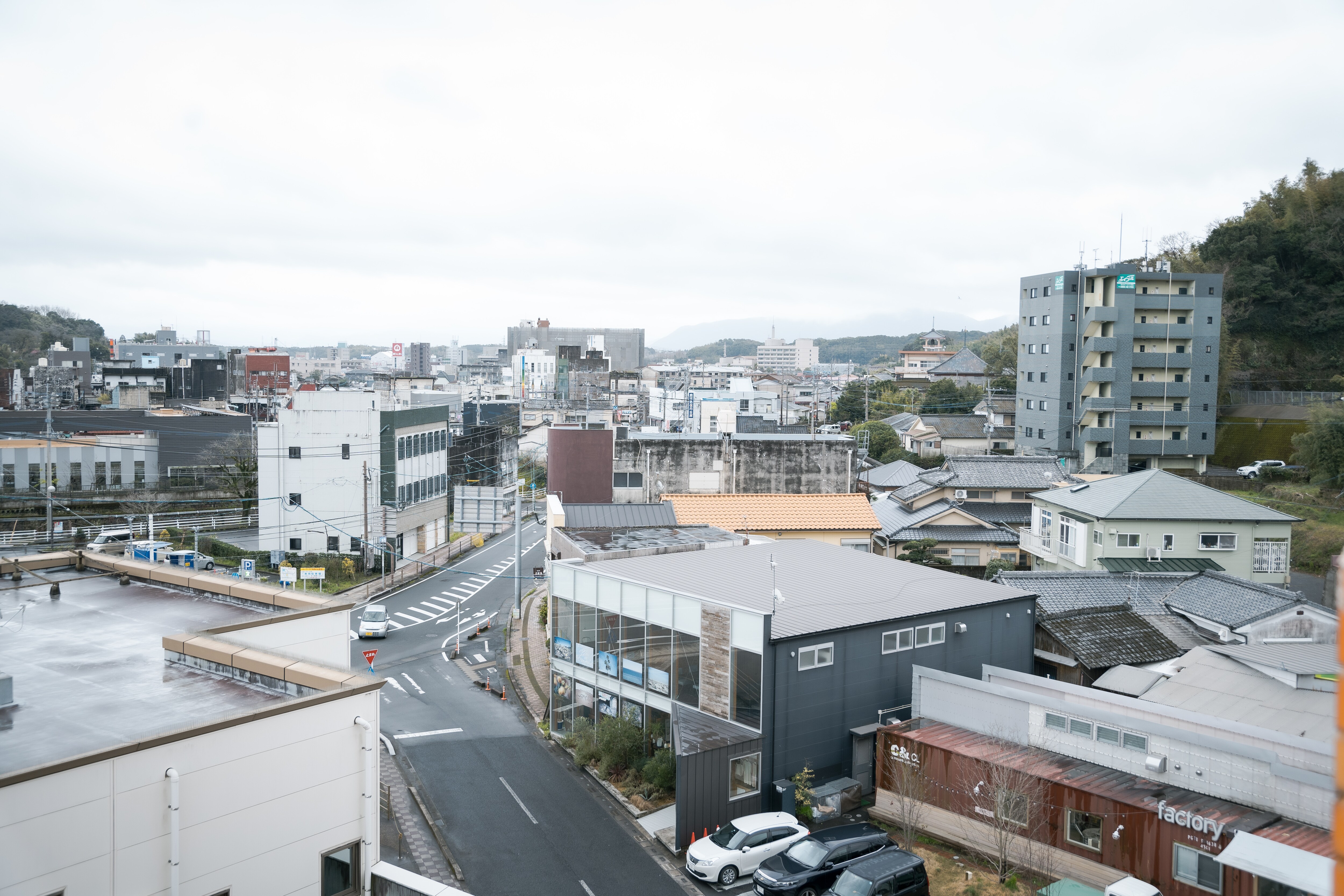 Scenery of Kanoya city from the roof