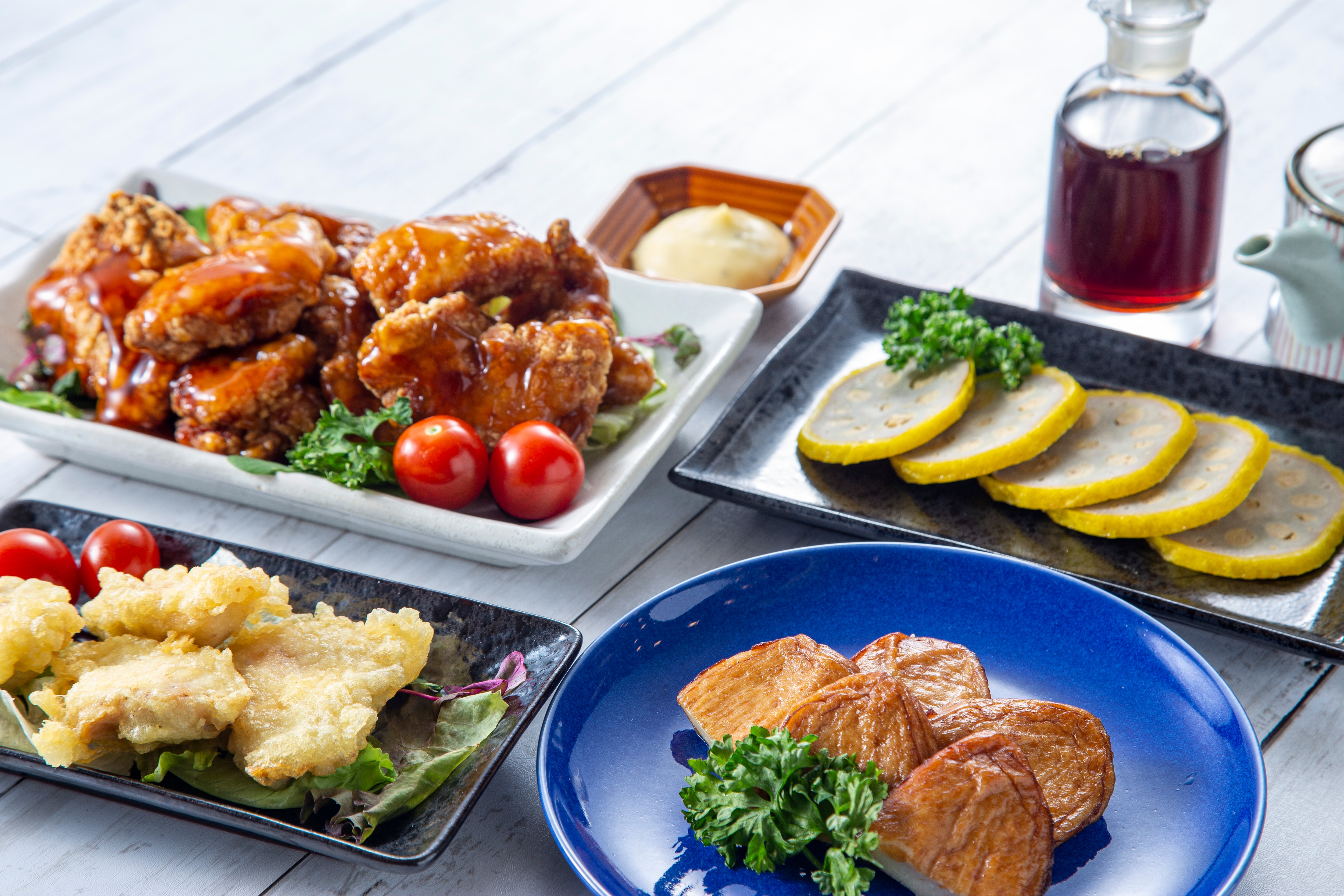 Kyushu specialties (chicken nanban, maruten, mustard lotus root, etc.)