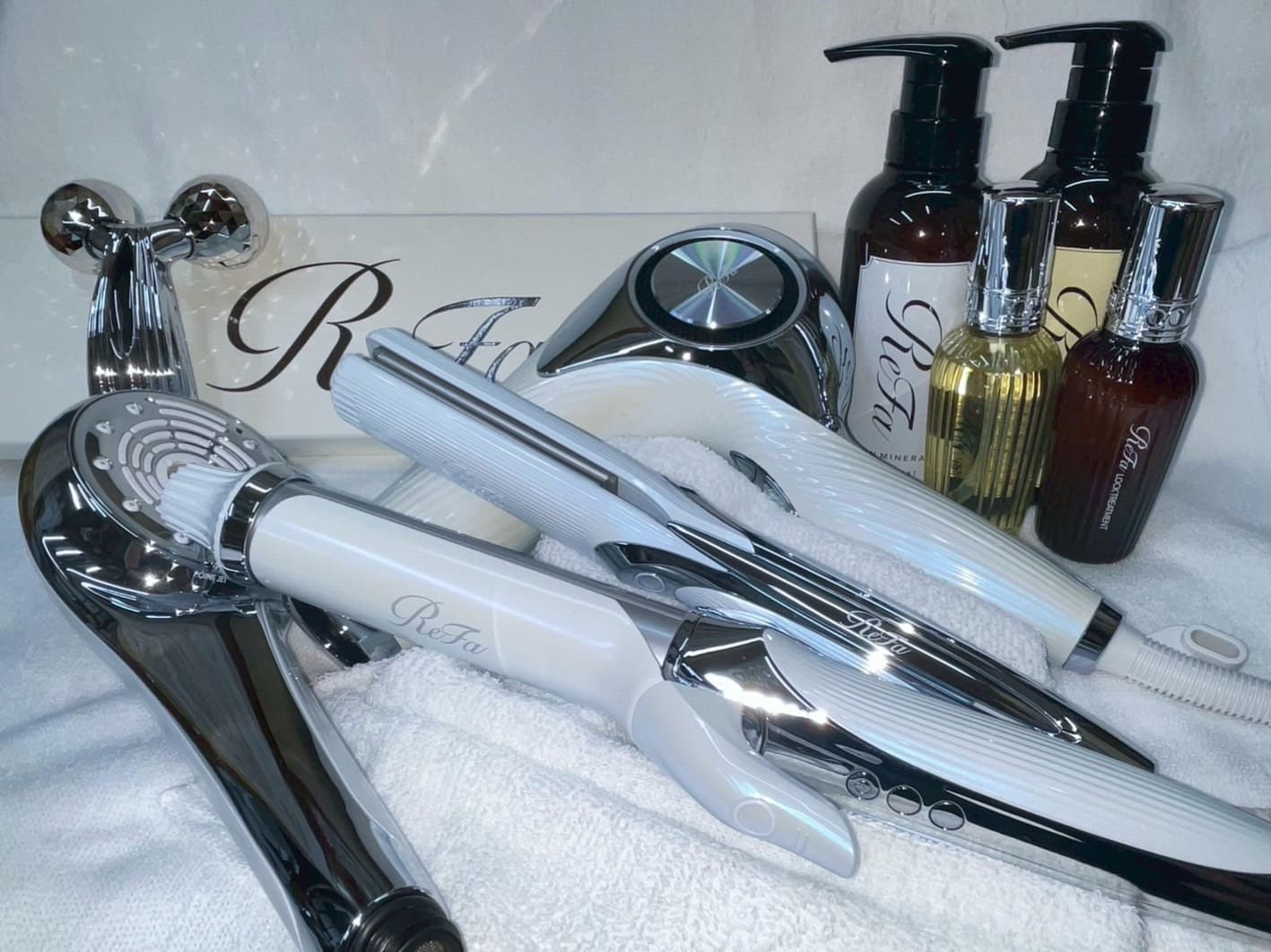 ReFa 상품 : 샤워 헤드, 드라이어, 미안 롤러 등 각종 준비!