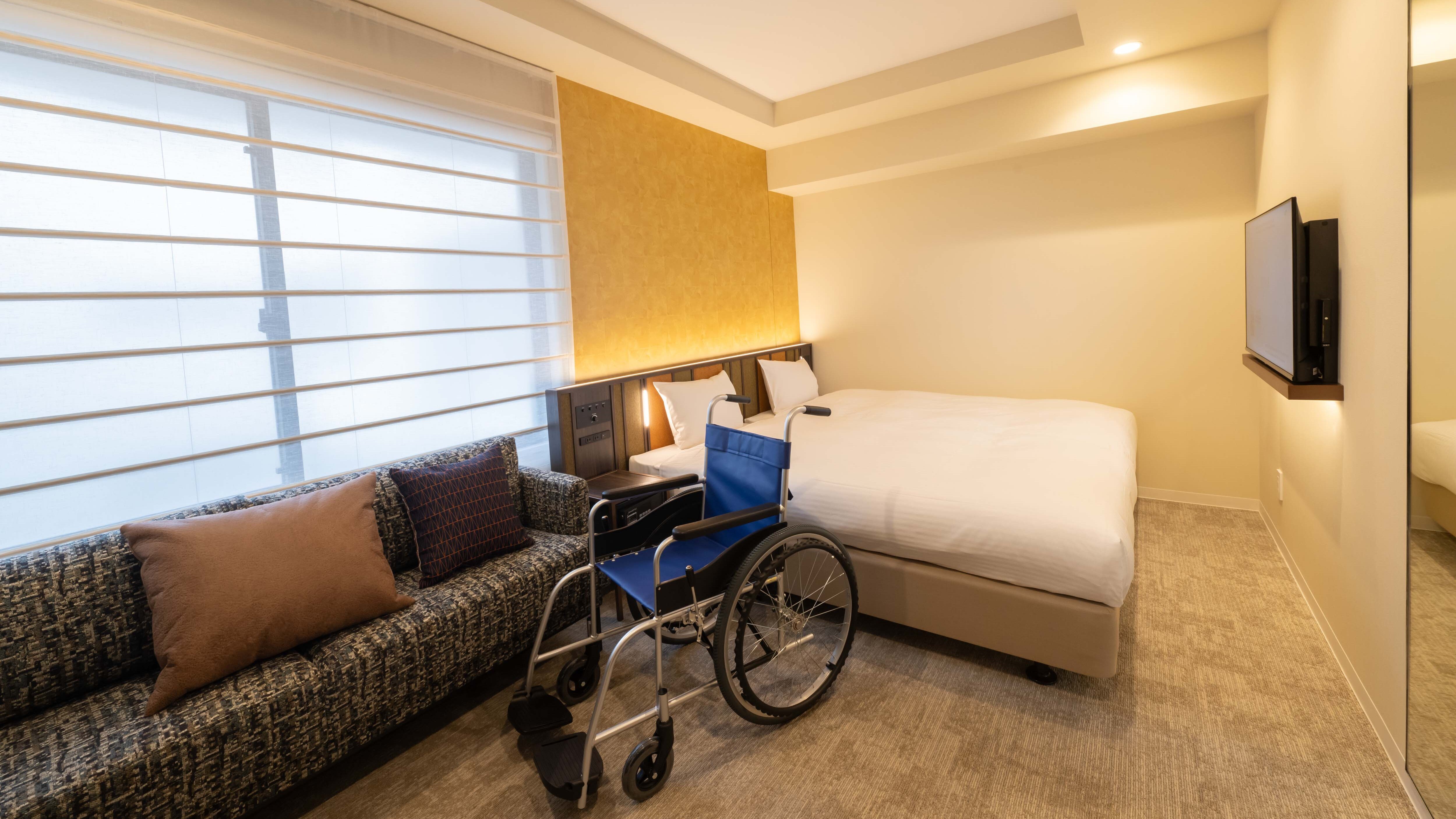 [Universal/21m²] Wheelchair accessible from the bedroom to the toilet and bathroom.