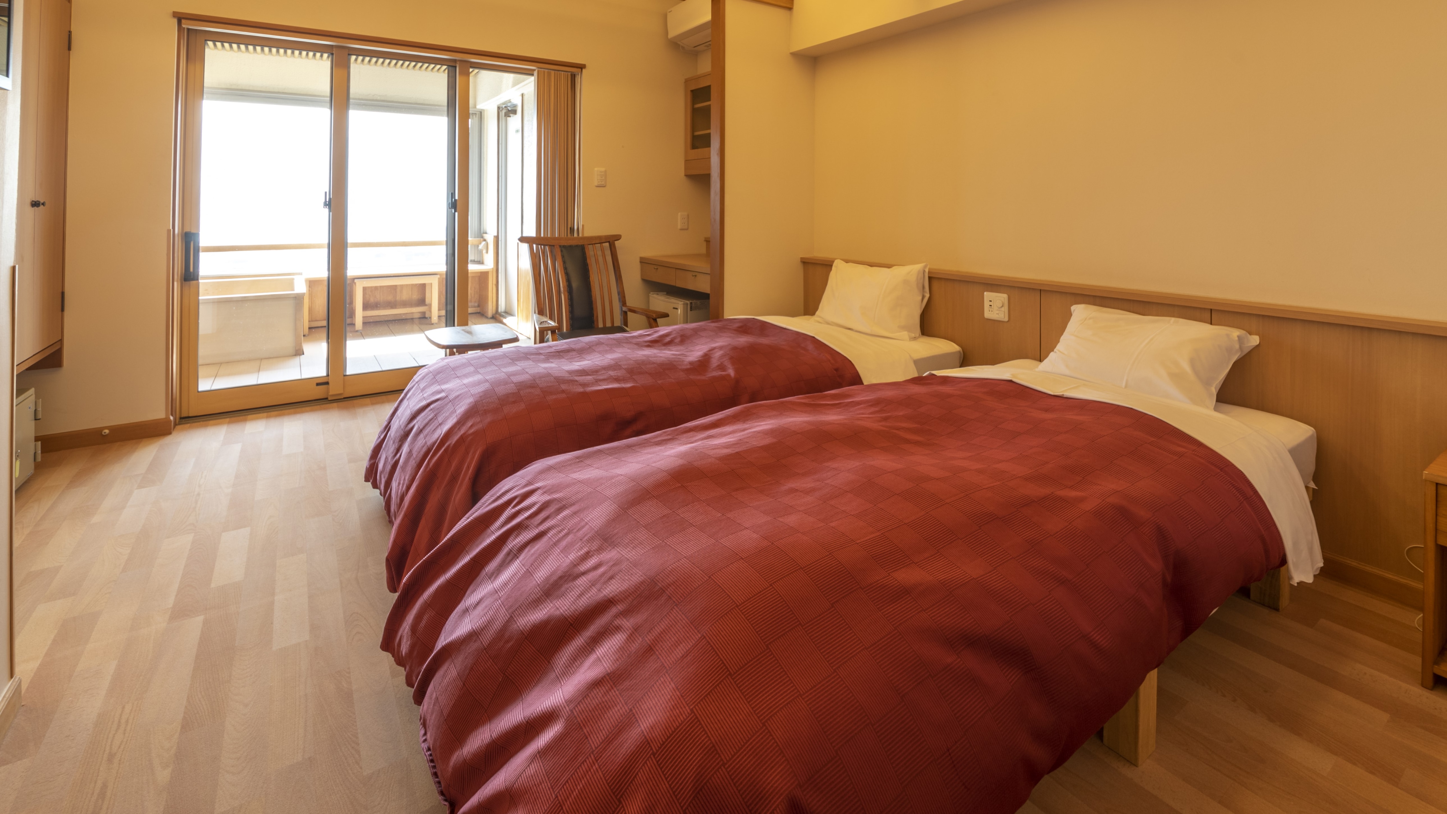 Satoyama Twin Room with Open-Air Bath (Economy) [5th floor, Lake side, Non-smoking] (Example)