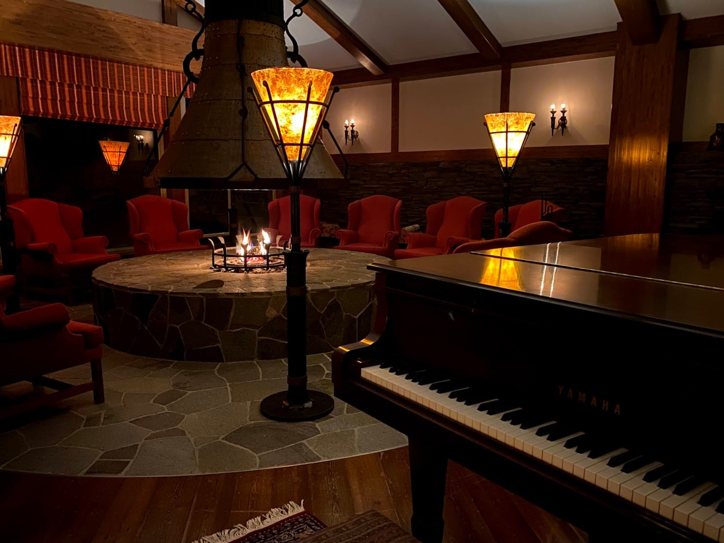 Fireplace in the lounge