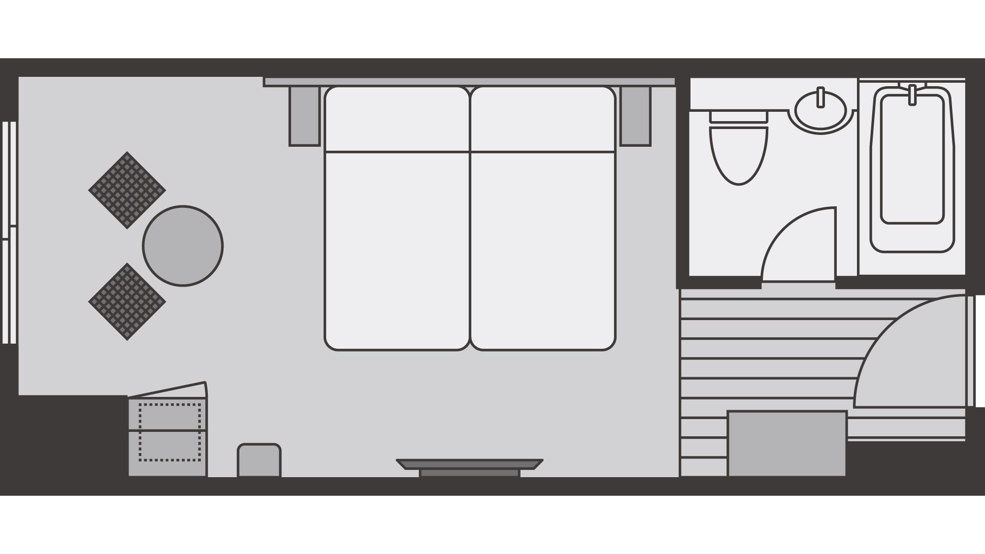 [Ocean View Casual Twin] [Casual Twin] Floor plan example