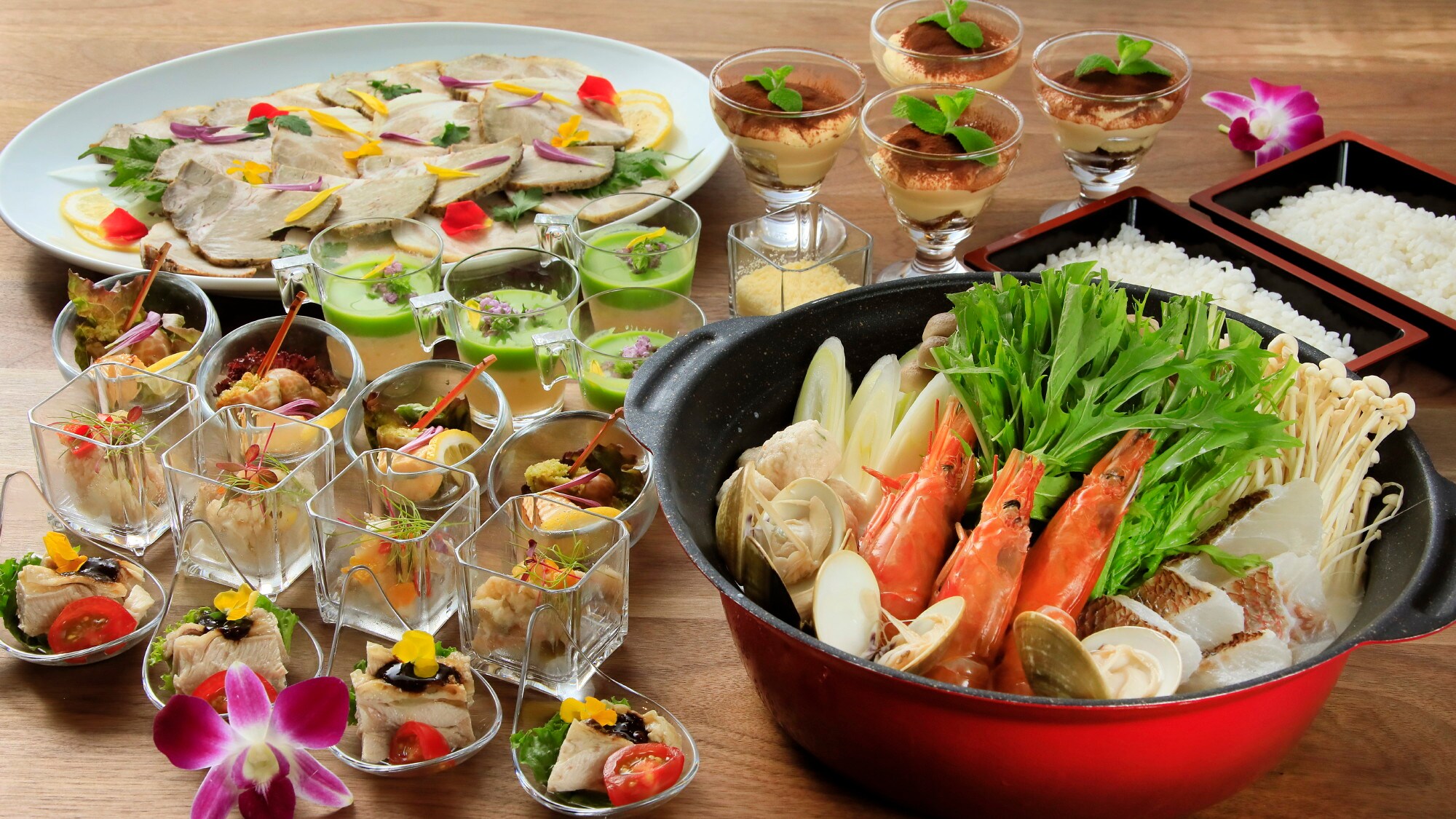 [Thực đơn tiêu chuẩn] Một thực đơn tiêu chuẩn được lựa chọn kỹ lưỡng để thưởng thức hương vị theo mùa. (Ví dụ)