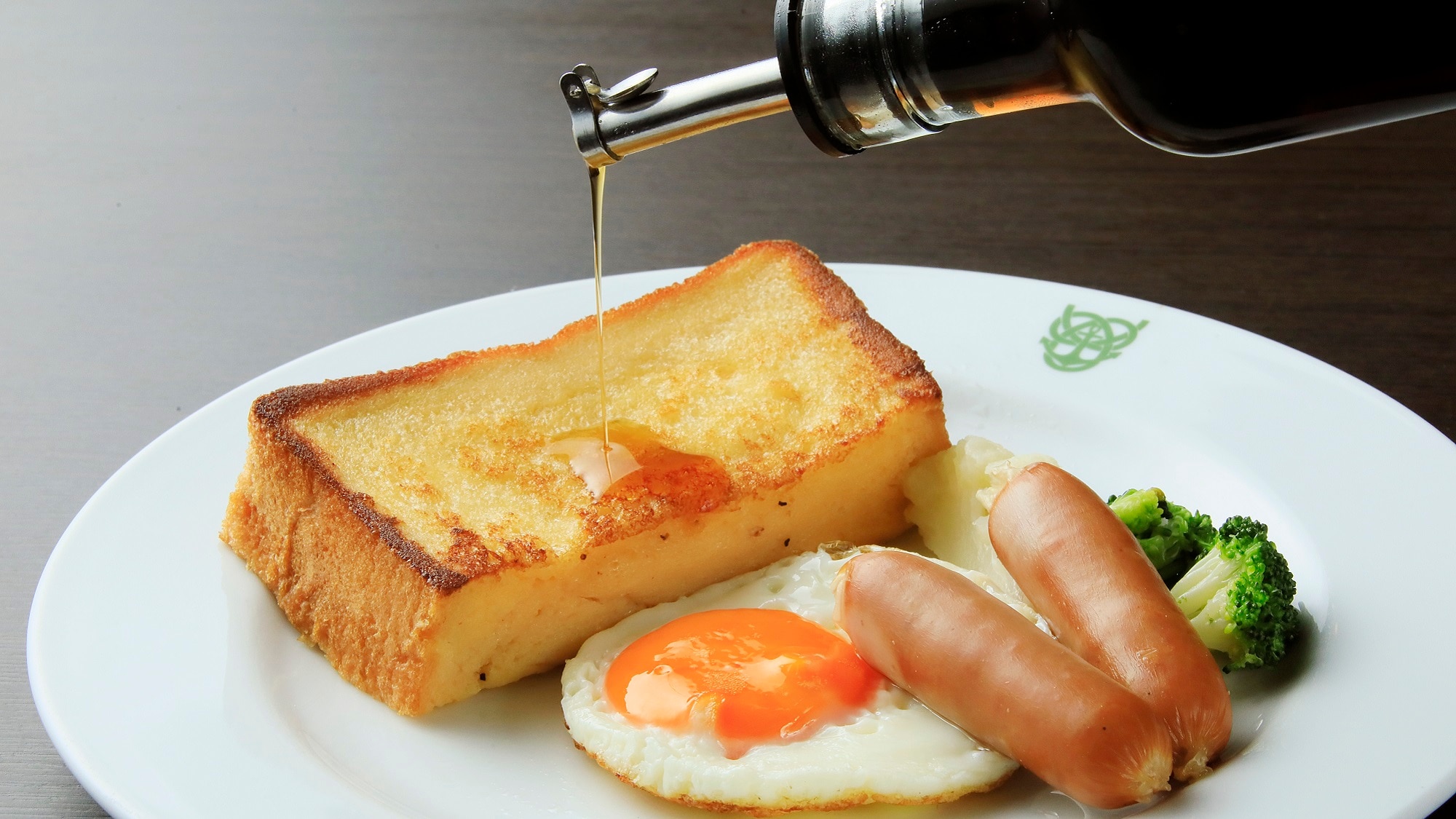 French toast served with as much maple syrup as you like *One example