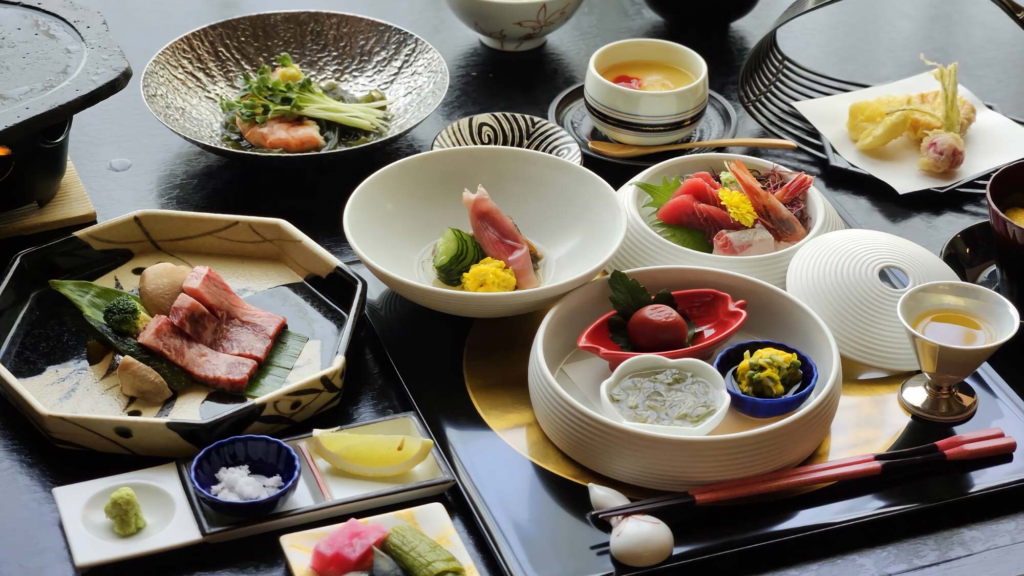 An example of a "delicious small portioned kaiseki" course