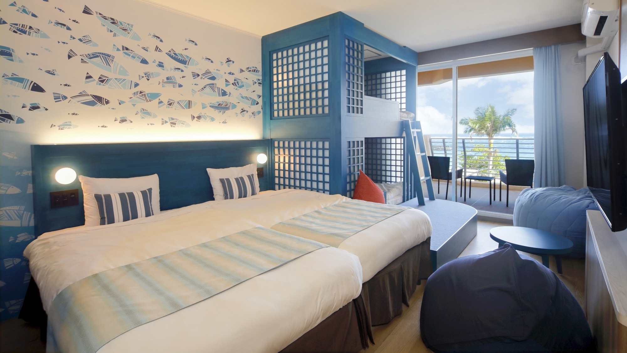 [Main building/standard twin (+bunk bed)] Reopened in September 2022.
