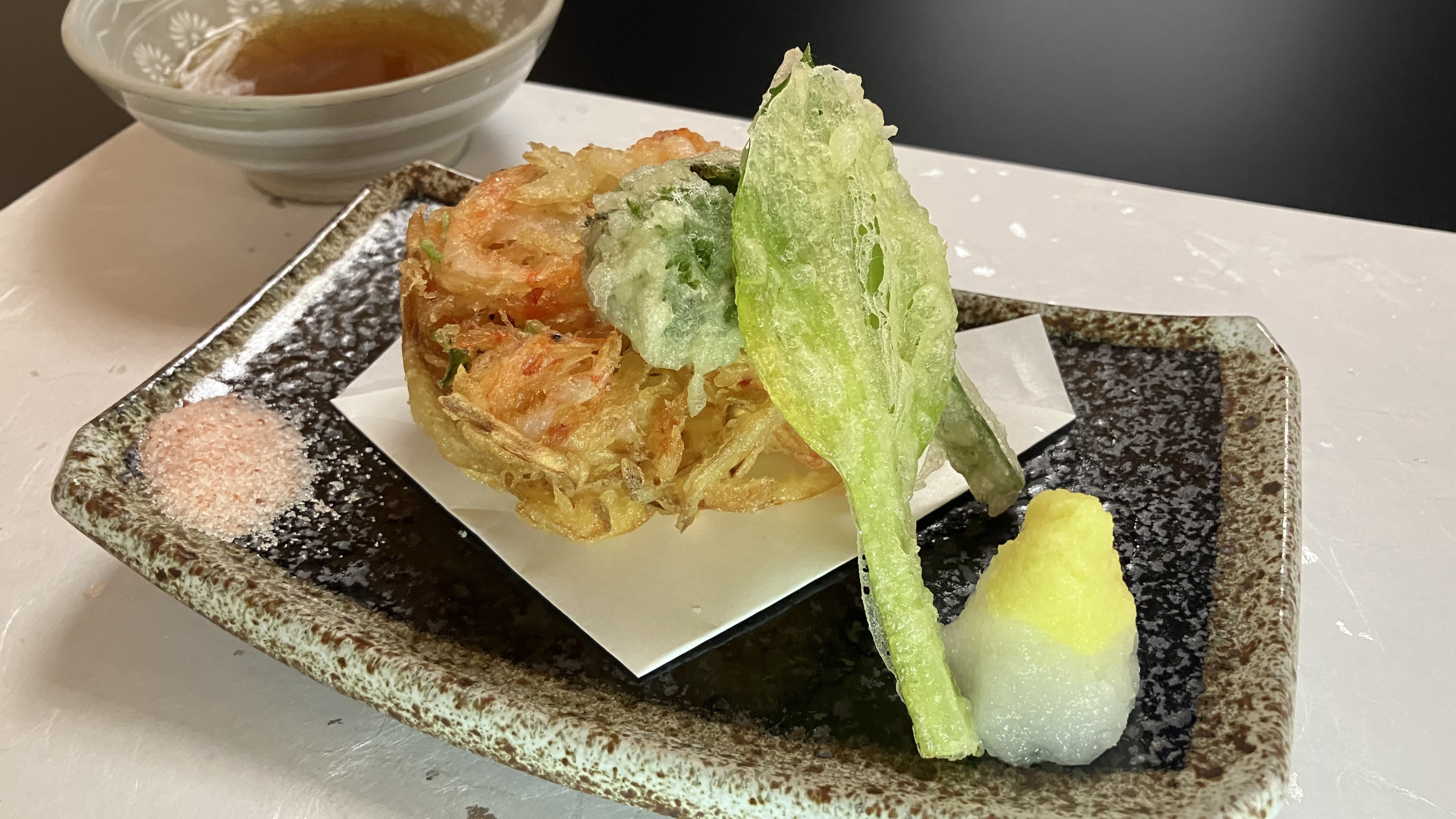 [Ryugu Kaiseki] Thực đơn giới hạn mùa xuân: Tôm Sakura và rau mùa xuân tempura