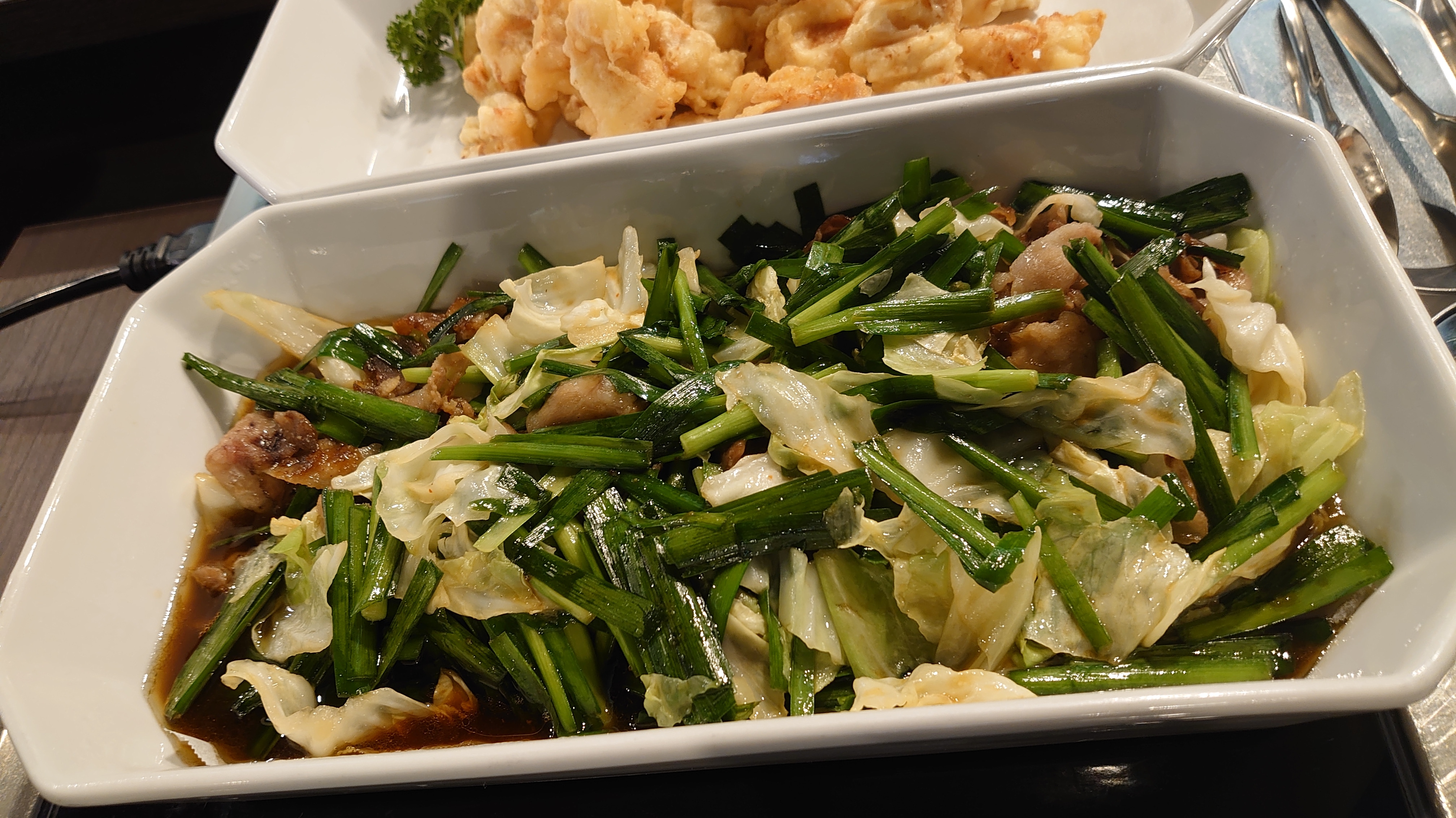 早餐菜单大蒜猪肉