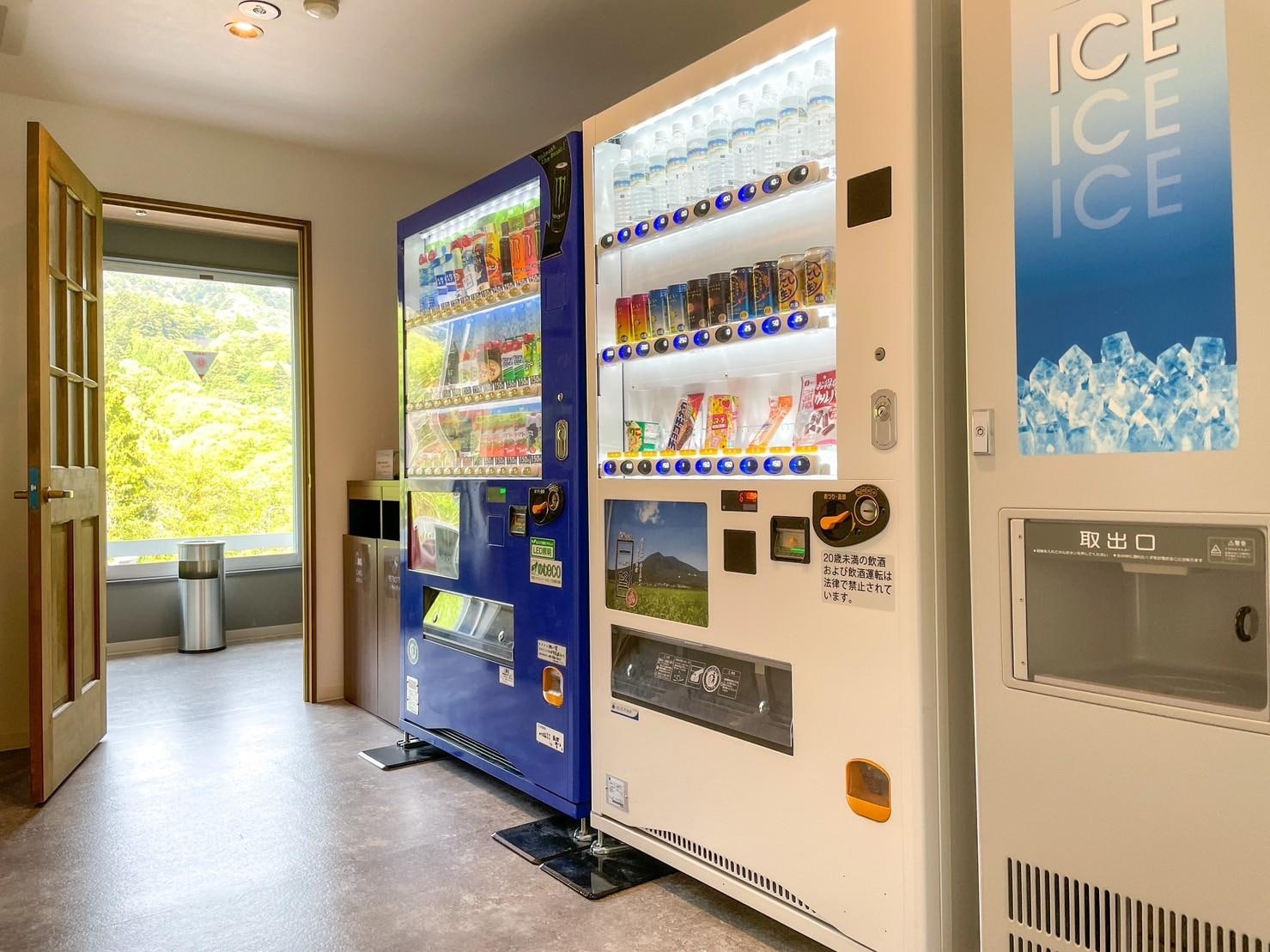 Vending machine corner in the building