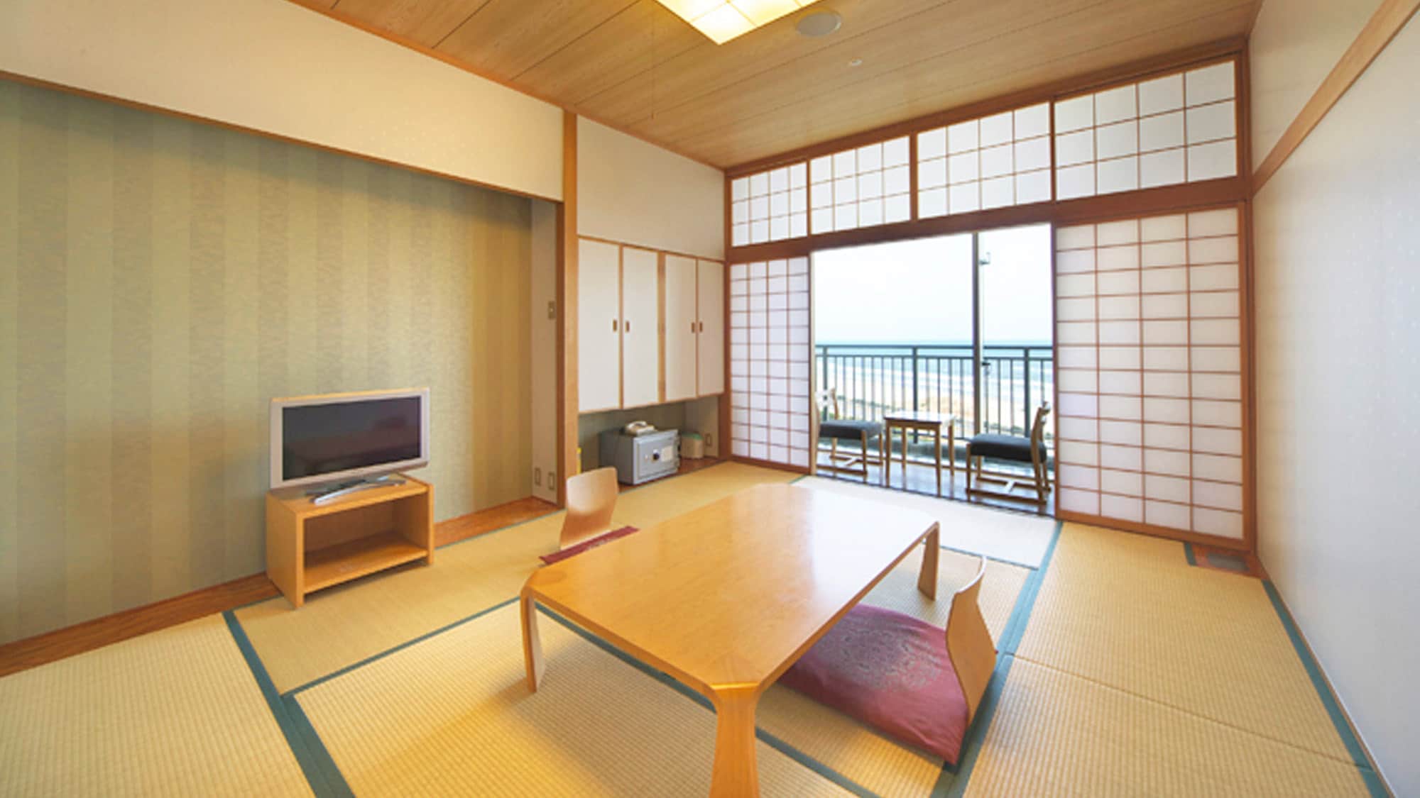 [ห้องสไตล์ญี่ปุ่น 8 เสื่อทาทามิ] ทุกห้องมีวิวทะเล