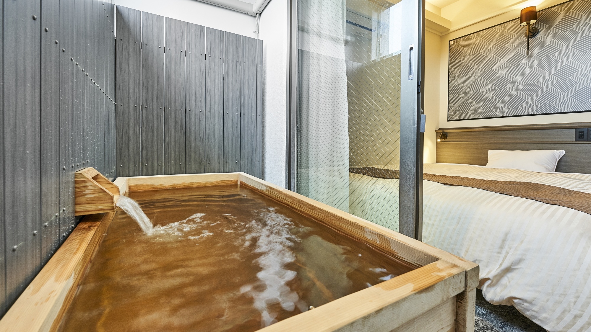 E-type Western-style double room [unit bath + open-air bath]