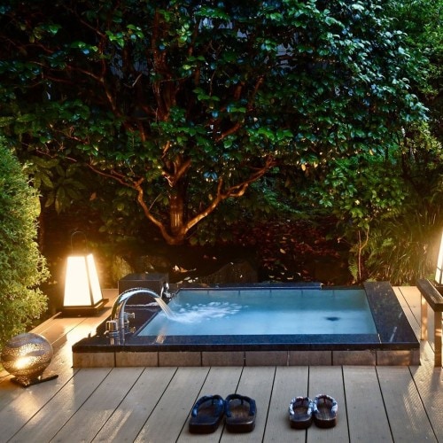 Free-flowing hot spring